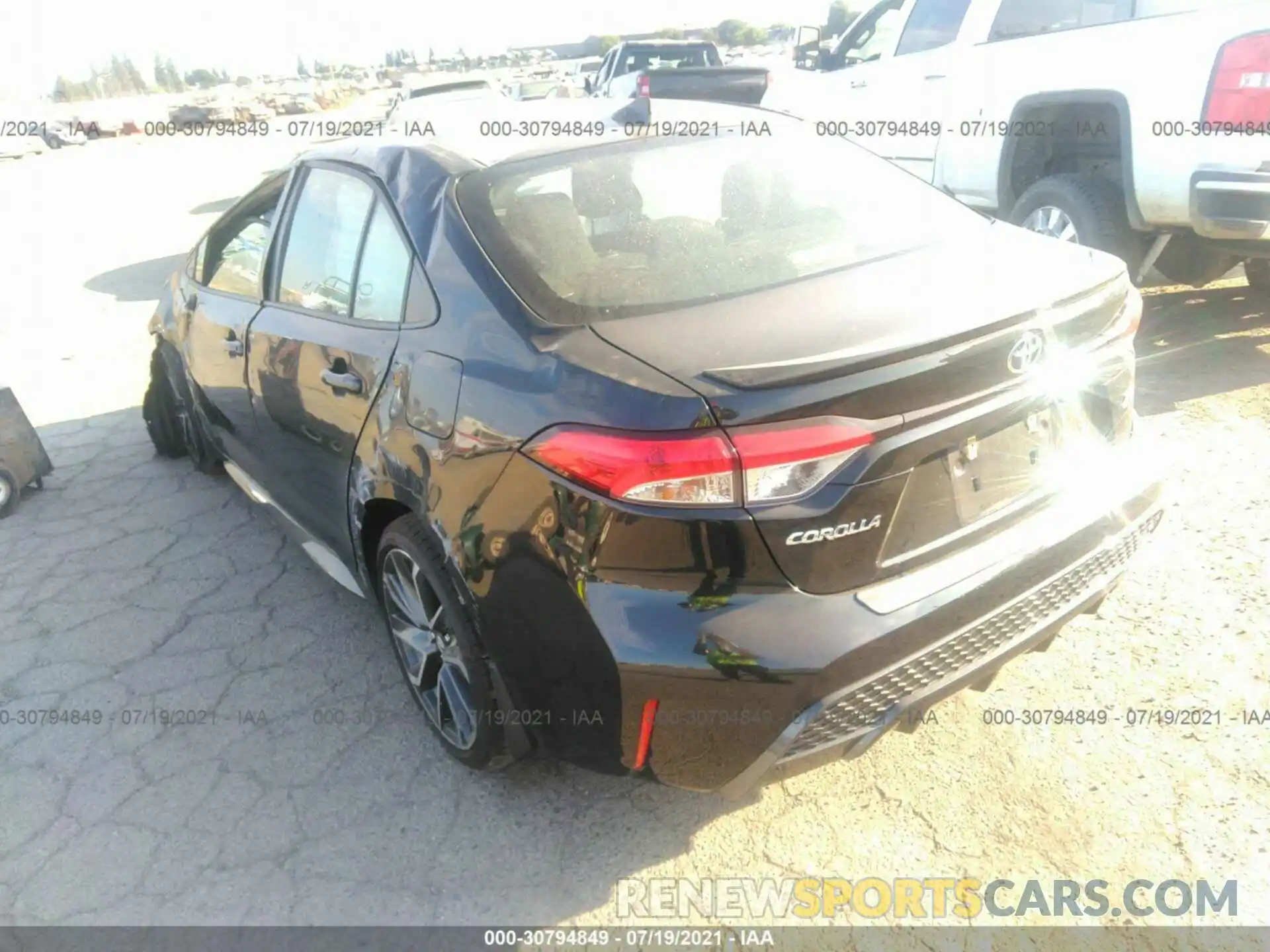 3 Photograph of a damaged car JTDS4RCE5LJ041280 TOYOTA COROLLA 2020