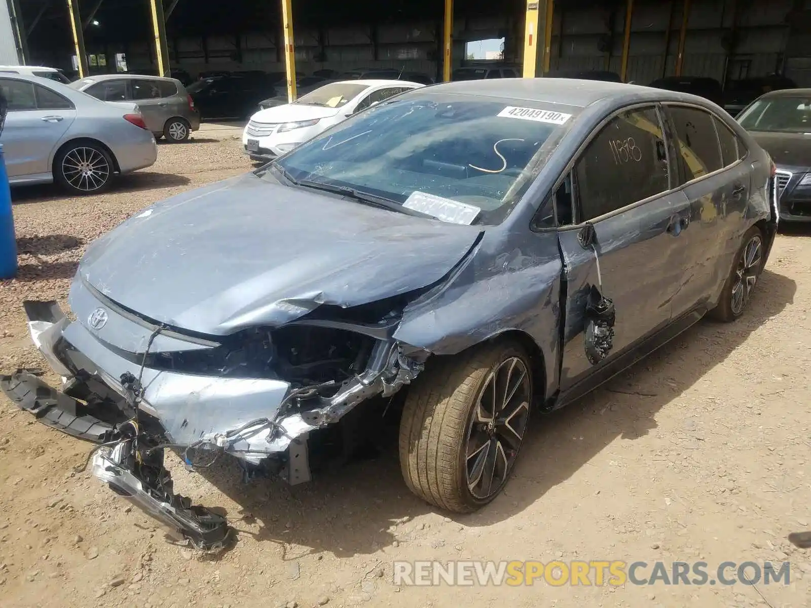 2 Photograph of a damaged car JTDS4RCE5LJ041702 TOYOTA COROLLA 2020