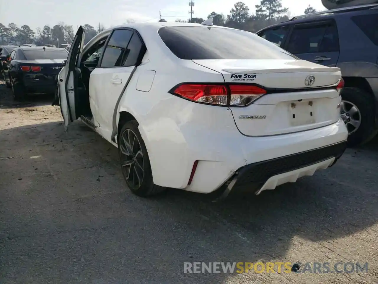 3 Photograph of a damaged car JTDS4RCE5LJ043577 TOYOTA COROLLA 2020