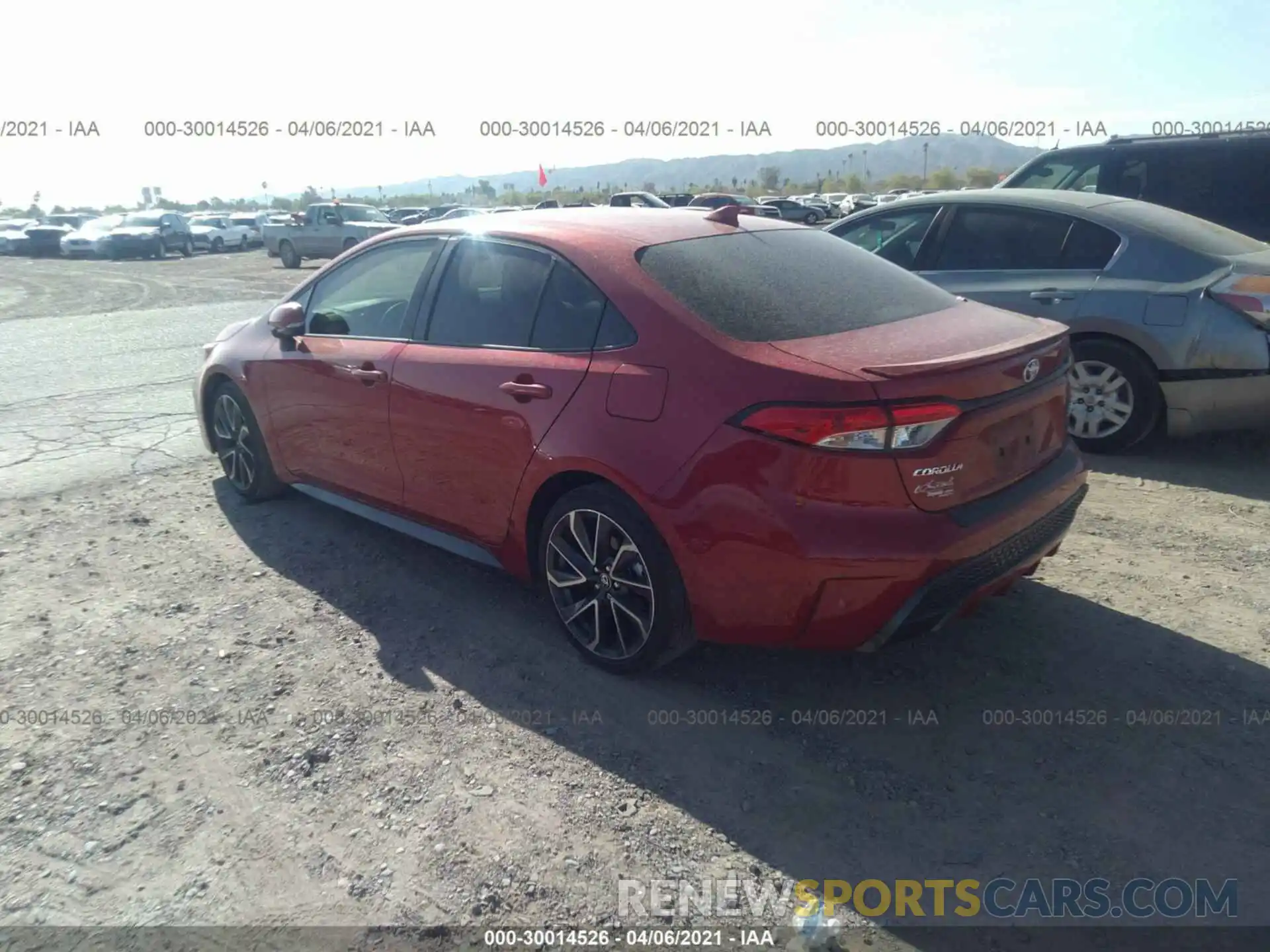 3 Photograph of a damaged car JTDS4RCE5LJ043854 TOYOTA COROLLA 2020