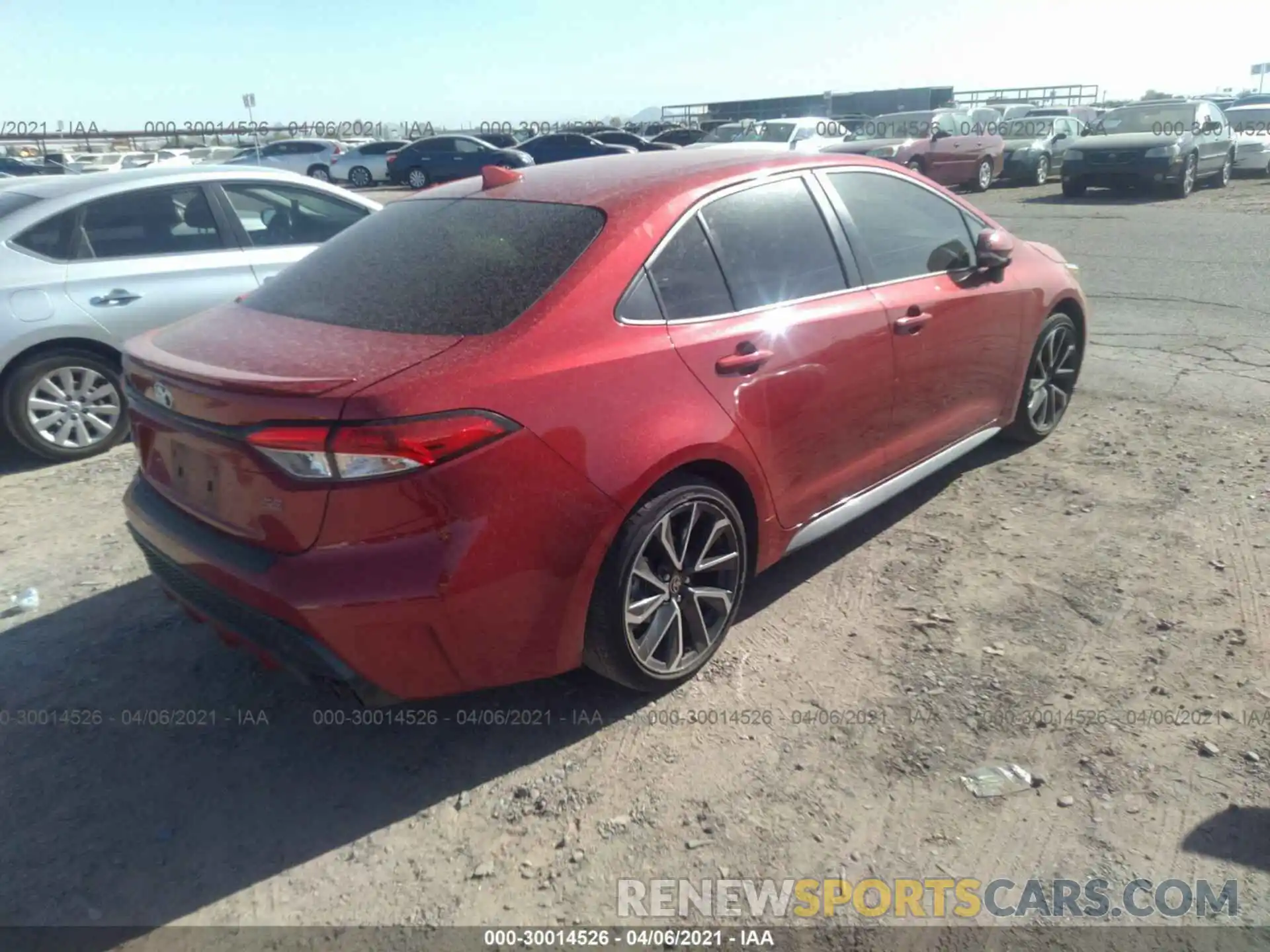 4 Photograph of a damaged car JTDS4RCE5LJ043854 TOYOTA COROLLA 2020