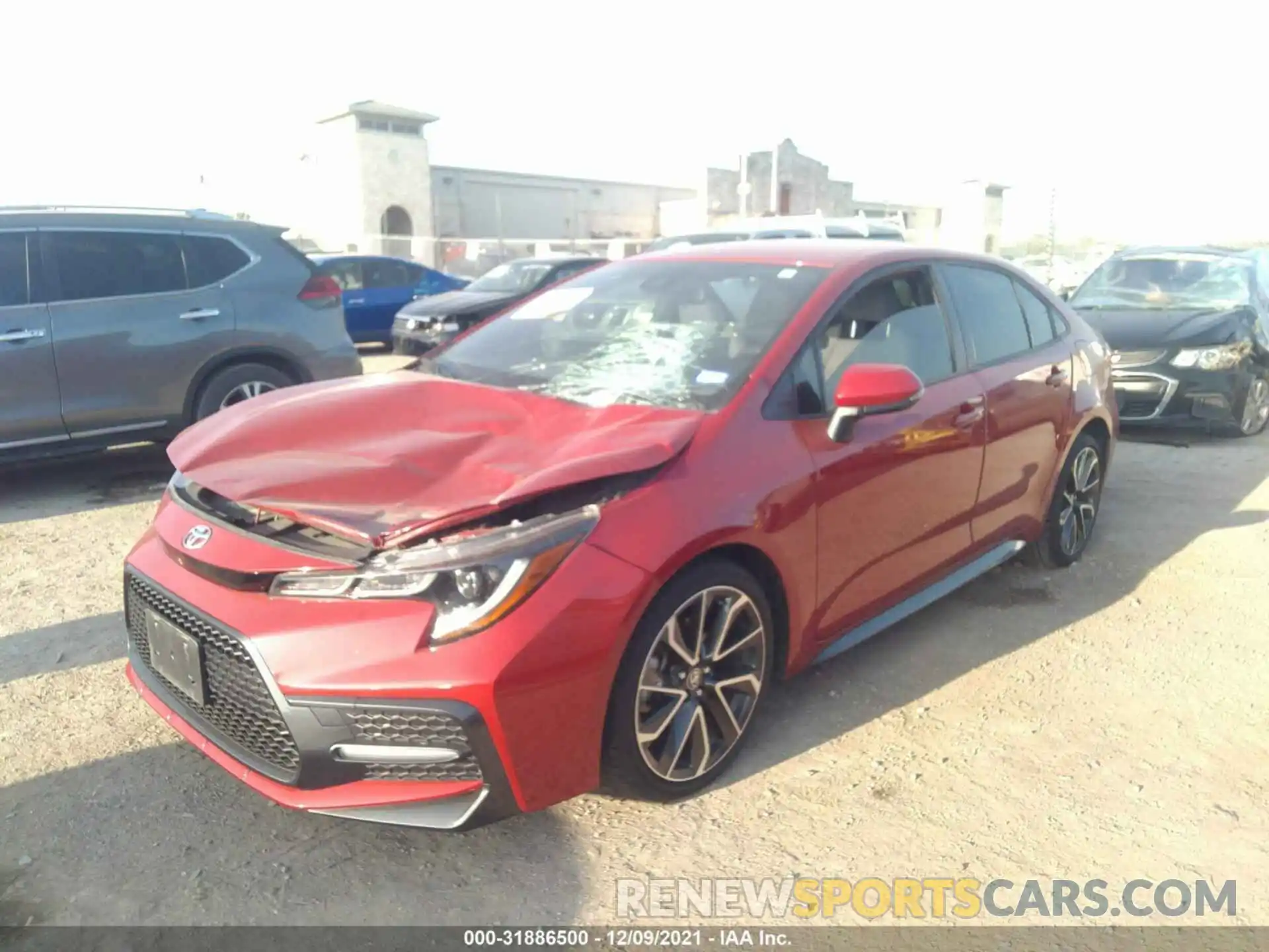 2 Photograph of a damaged car JTDS4RCE5LJ044521 TOYOTA COROLLA 2020