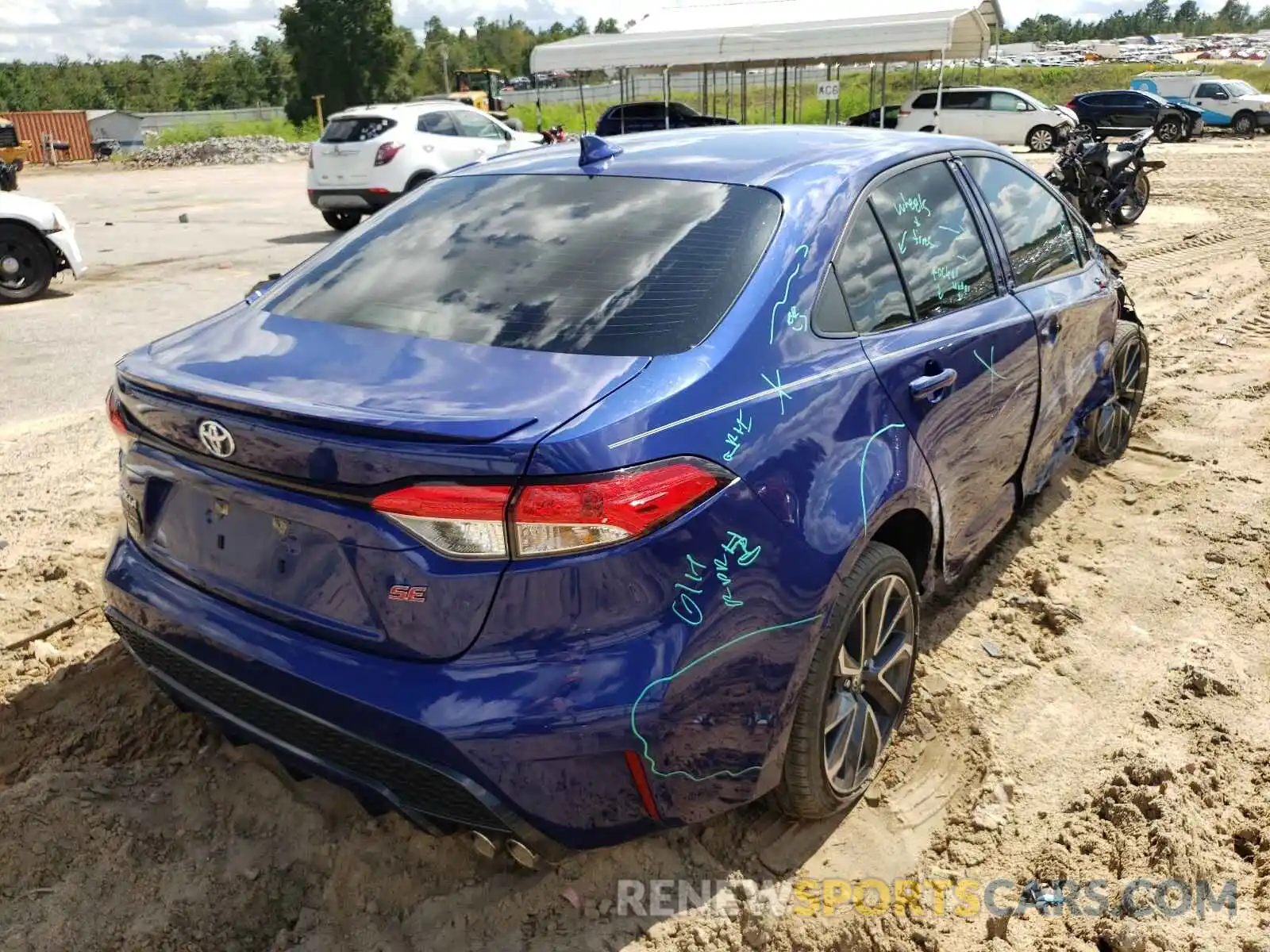 4 Photograph of a damaged car JTDS4RCE5LJ046074 TOYOTA COROLLA 2020