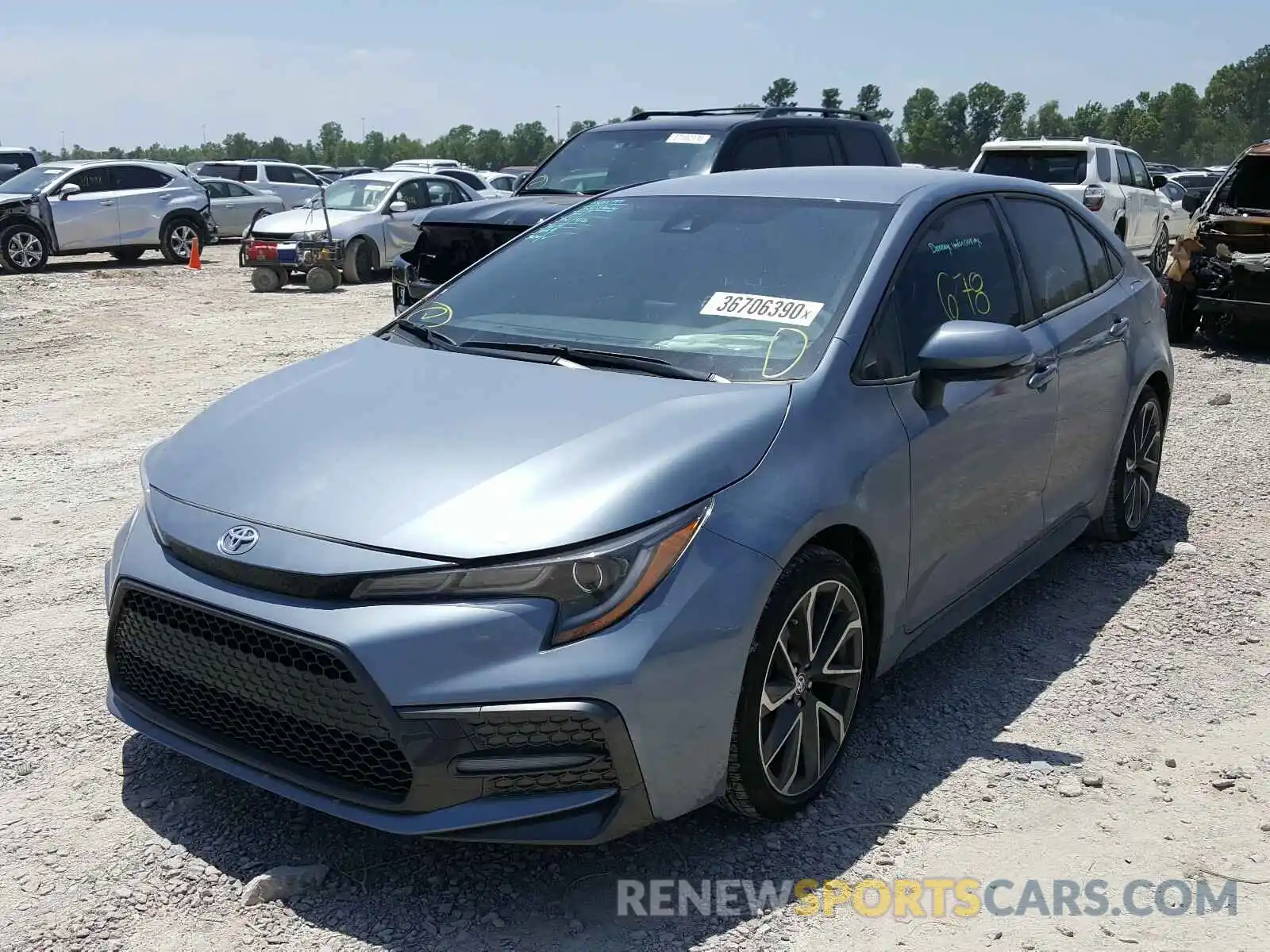 2 Photograph of a damaged car JTDS4RCE5LJ049220 TOYOTA COROLLA 2020