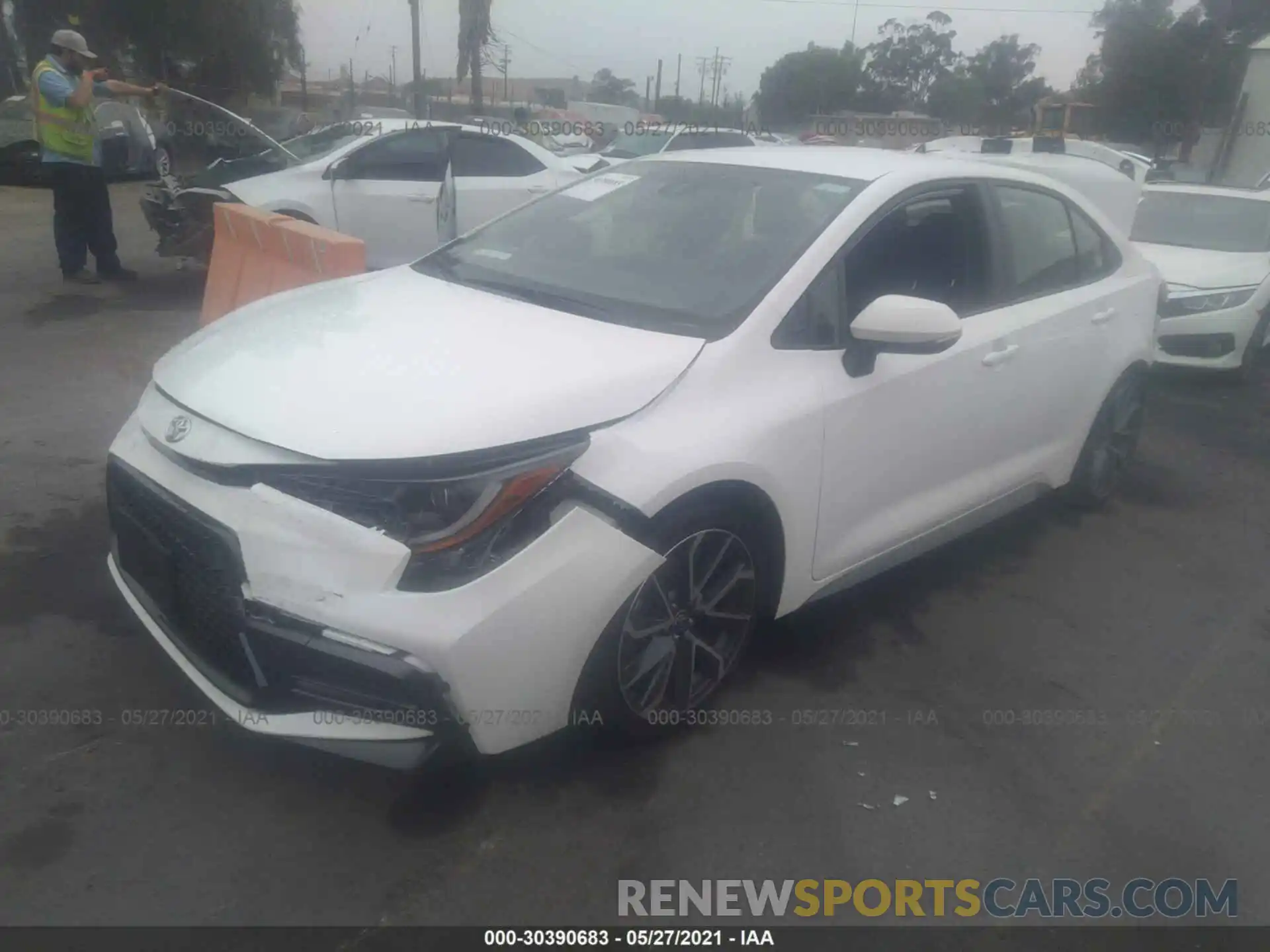 2 Photograph of a damaged car JTDS4RCE5LJ050559 TOYOTA COROLLA 2020