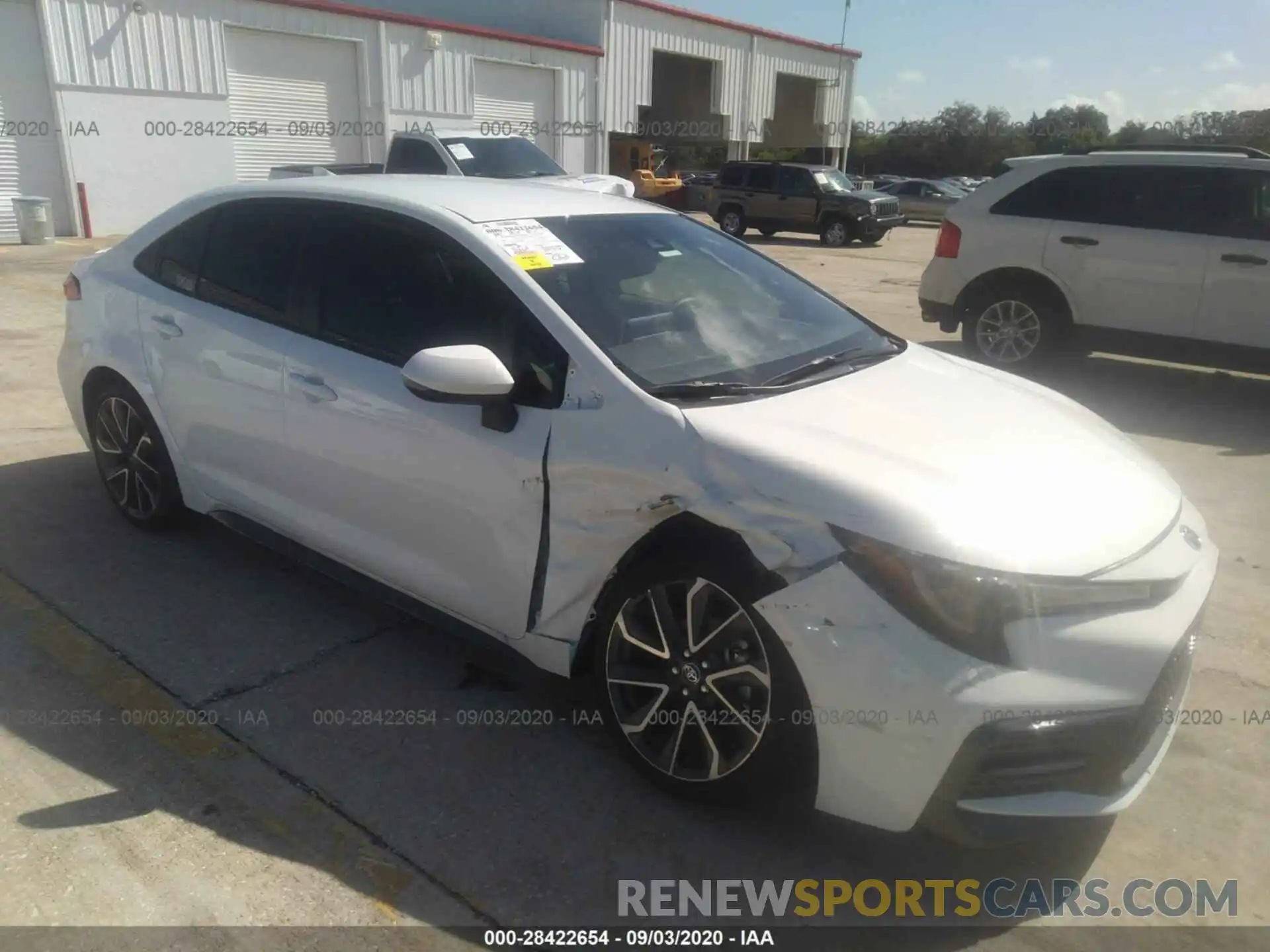 1 Photograph of a damaged car JTDS4RCE5LJ050822 TOYOTA COROLLA 2020