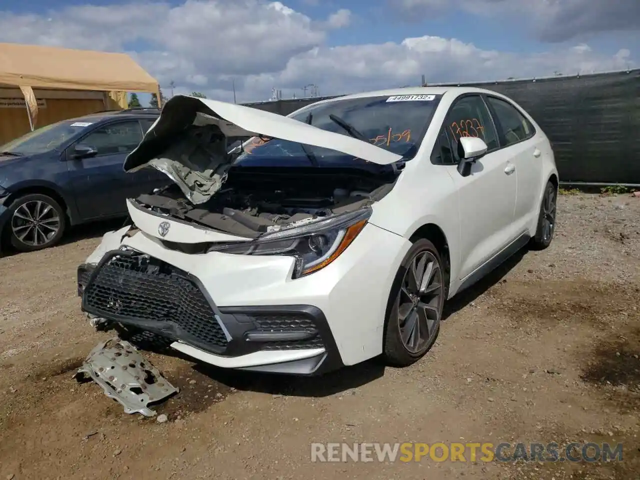 2 Photograph of a damaged car JTDS4RCE5LJ051243 TOYOTA COROLLA 2020