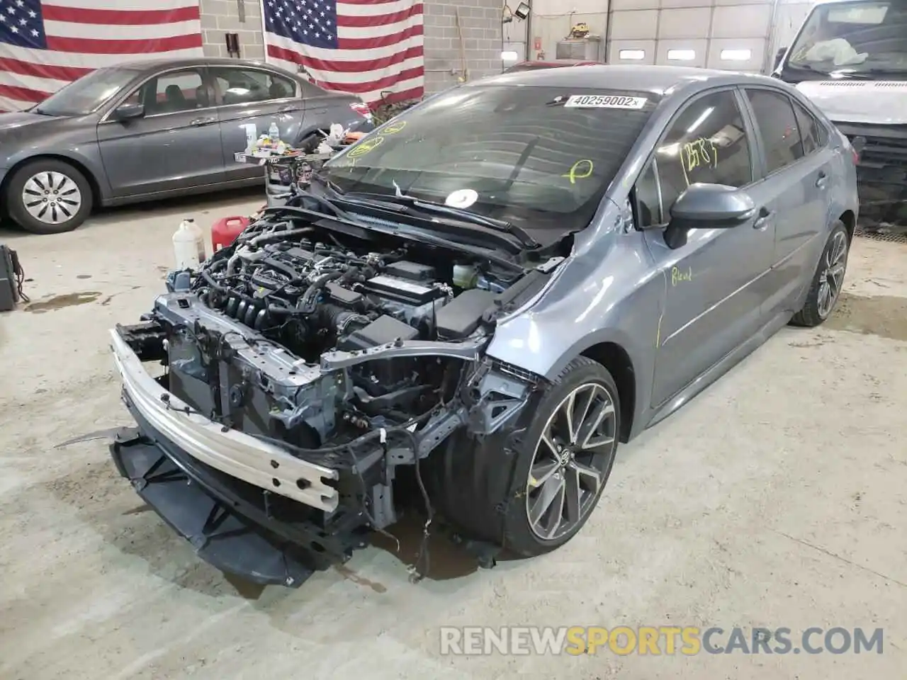 2 Photograph of a damaged car JTDS4RCE5LJ051839 TOYOTA COROLLA 2020