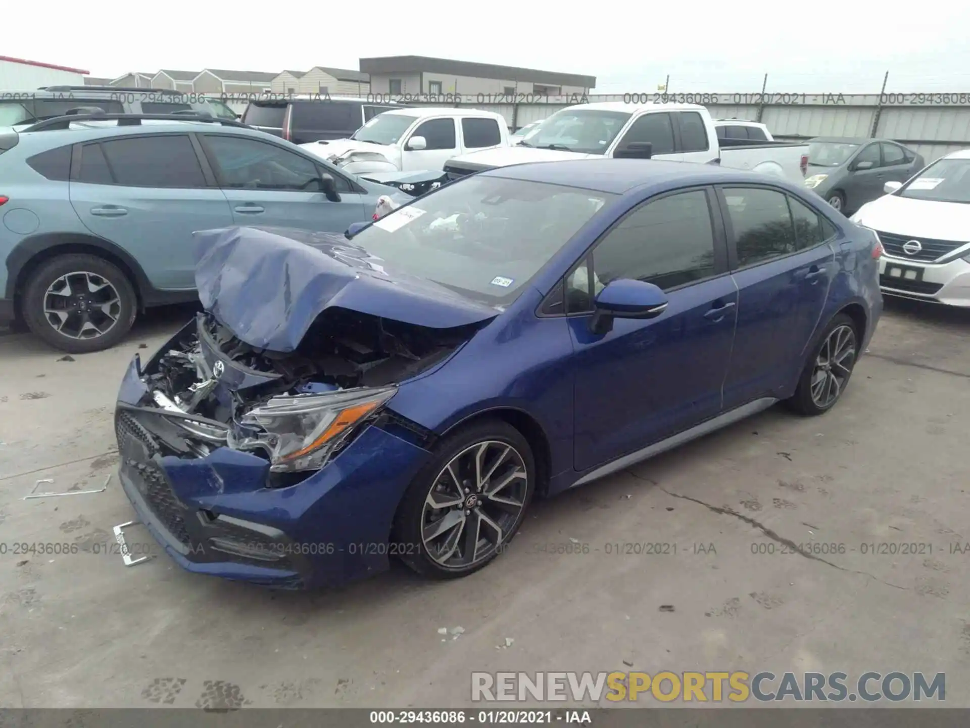 2 Photograph of a damaged car JTDS4RCE6LJ002231 TOYOTA COROLLA 2020