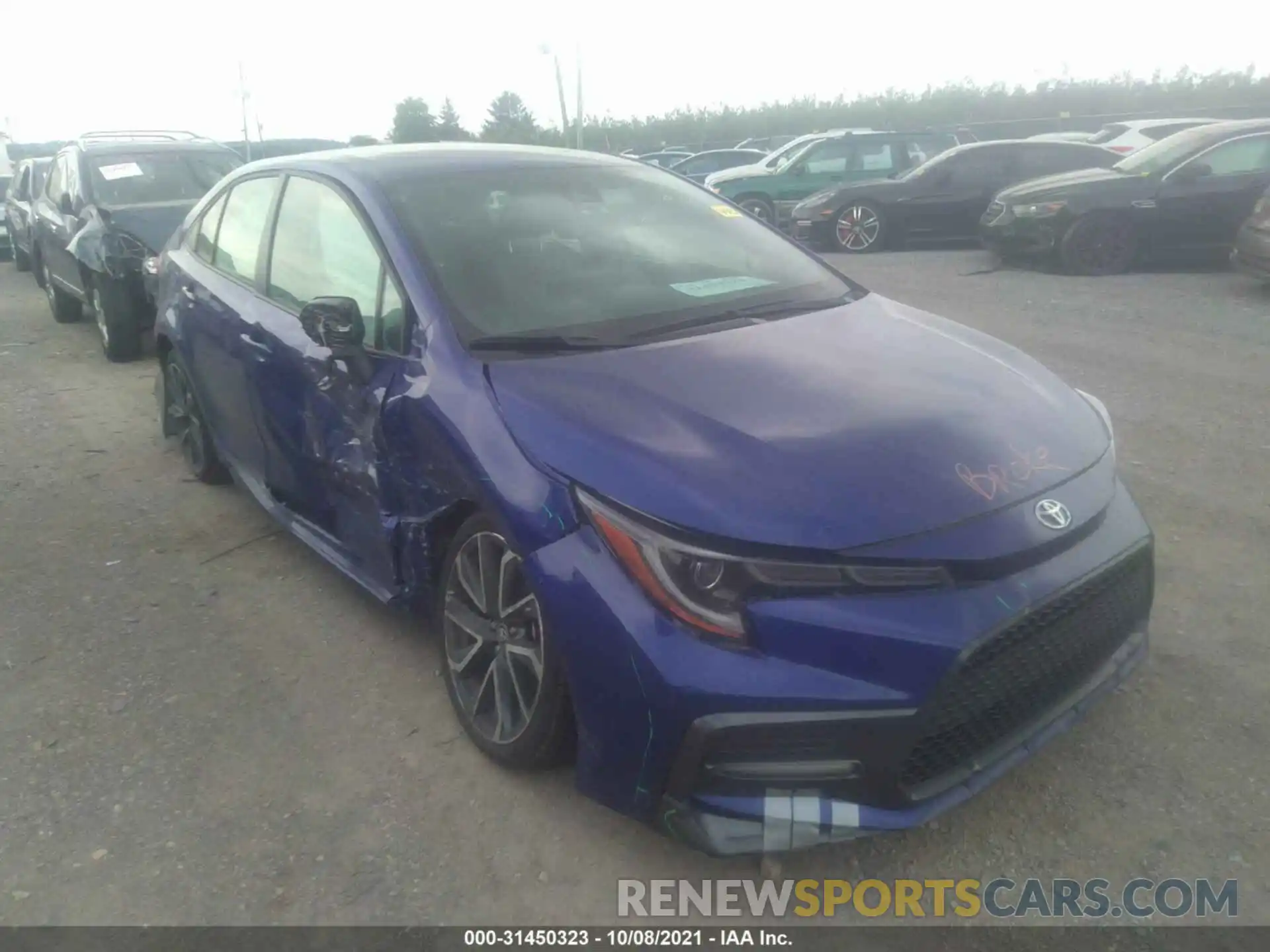 1 Photograph of a damaged car JTDS4RCE6LJ009180 TOYOTA COROLLA 2020