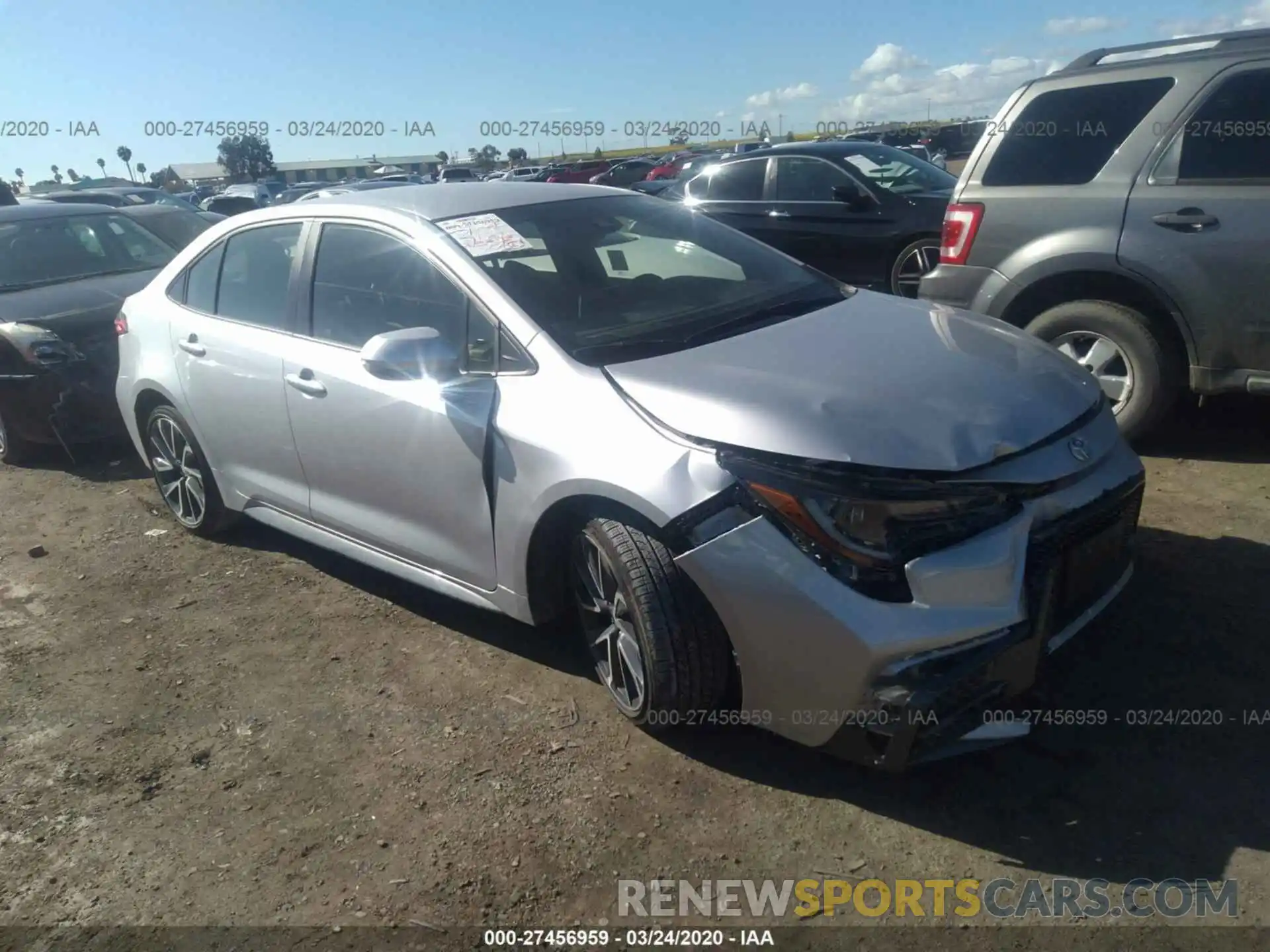 1 Photograph of a damaged car JTDS4RCE6LJ009650 TOYOTA COROLLA 2020