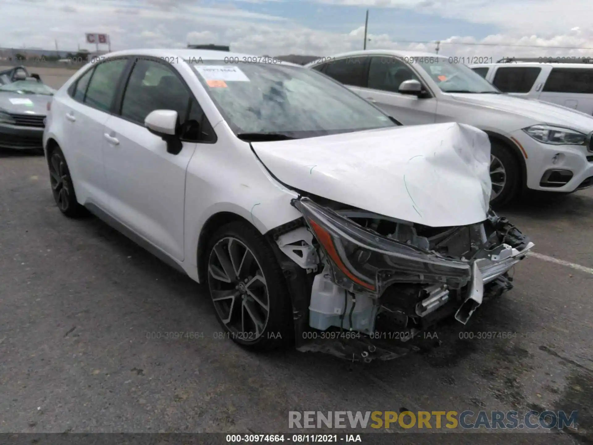 1 Photograph of a damaged car JTDS4RCE6LJ009860 TOYOTA COROLLA 2020