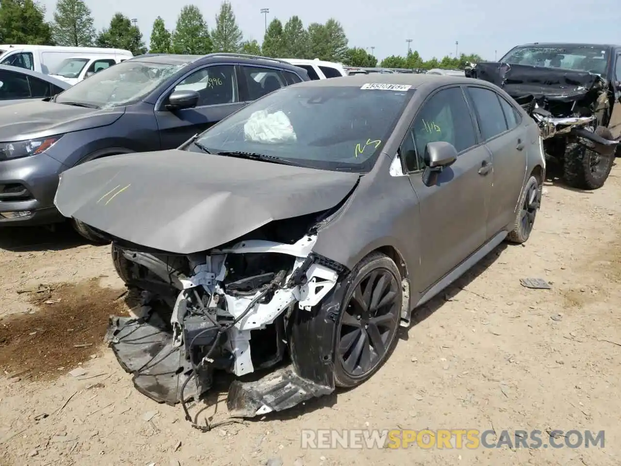 2 Photograph of a damaged car JTDS4RCE6LJ010703 TOYOTA COROLLA 2020