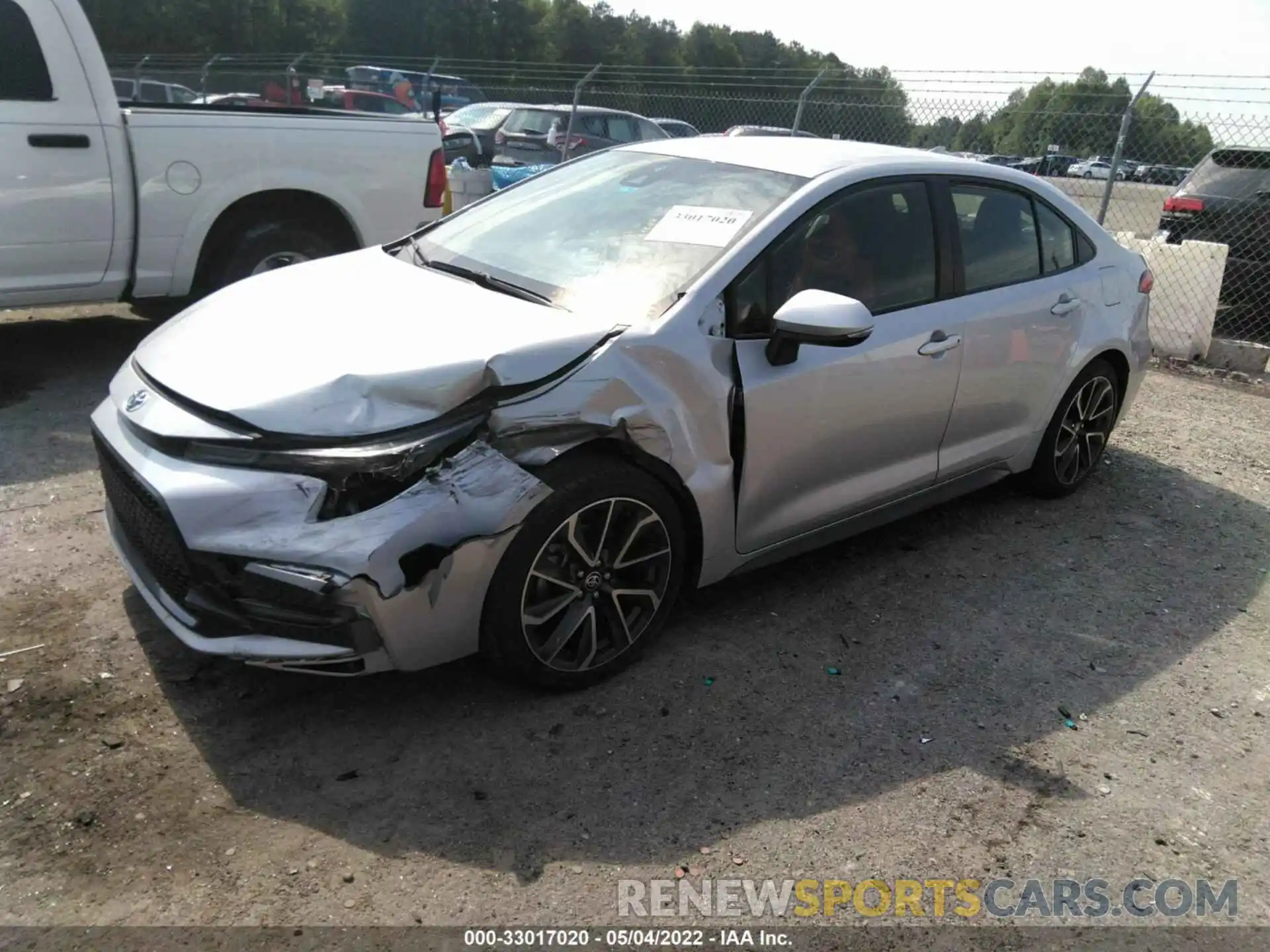 2 Photograph of a damaged car JTDS4RCE6LJ014718 TOYOTA COROLLA 2020