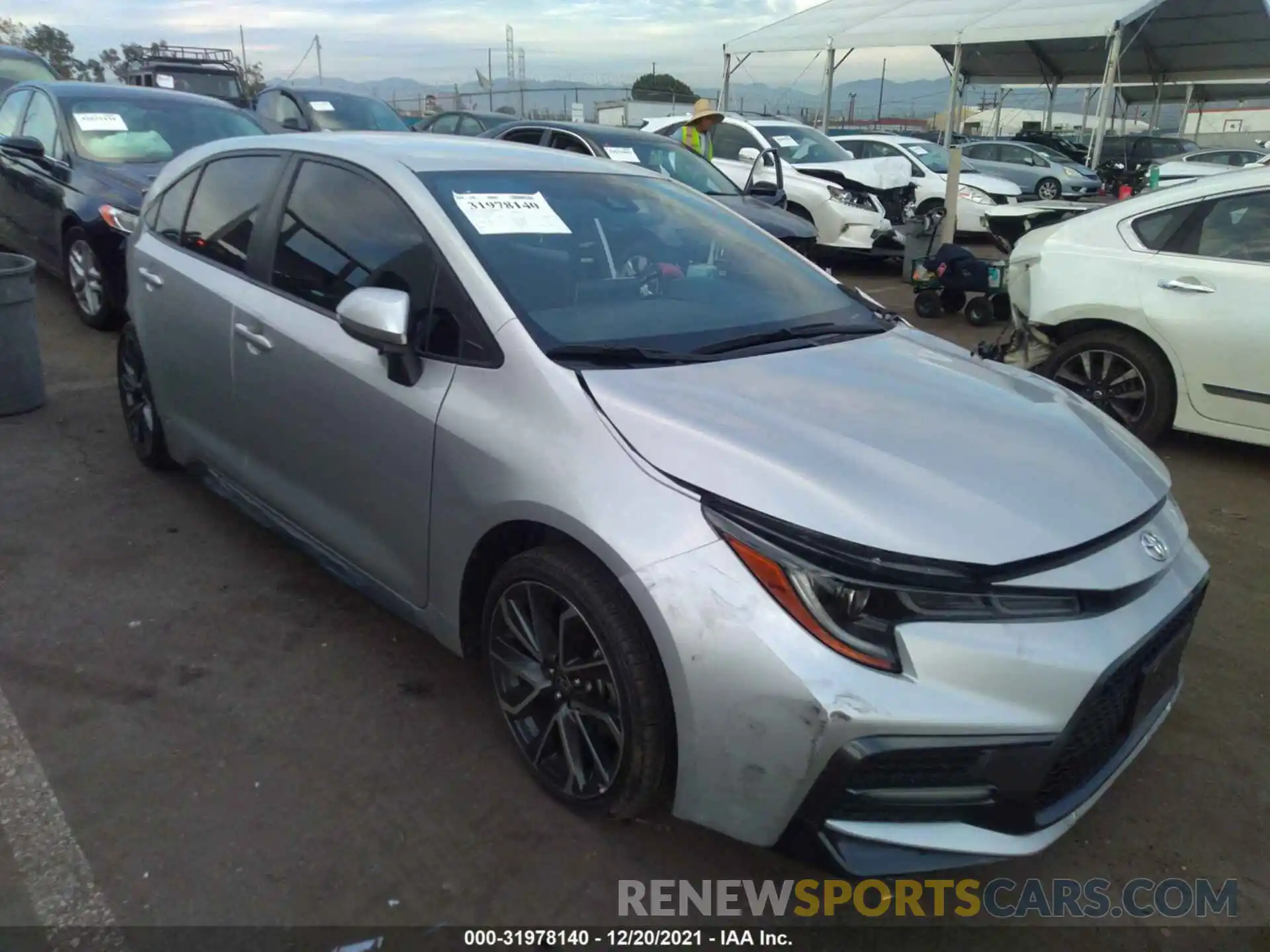 1 Photograph of a damaged car JTDS4RCE6LJ016033 TOYOTA COROLLA 2020