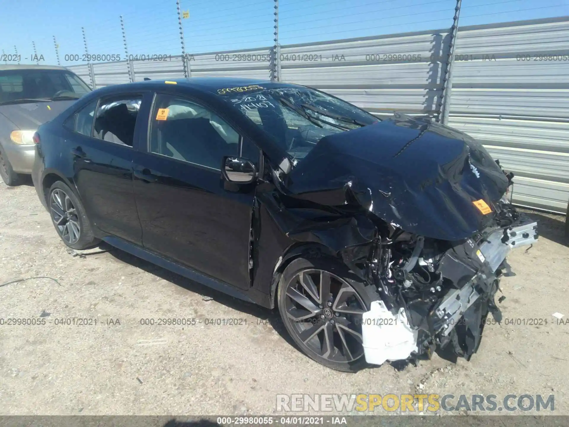 1 Photograph of a damaged car JTDS4RCE6LJ016176 TOYOTA COROLLA 2020