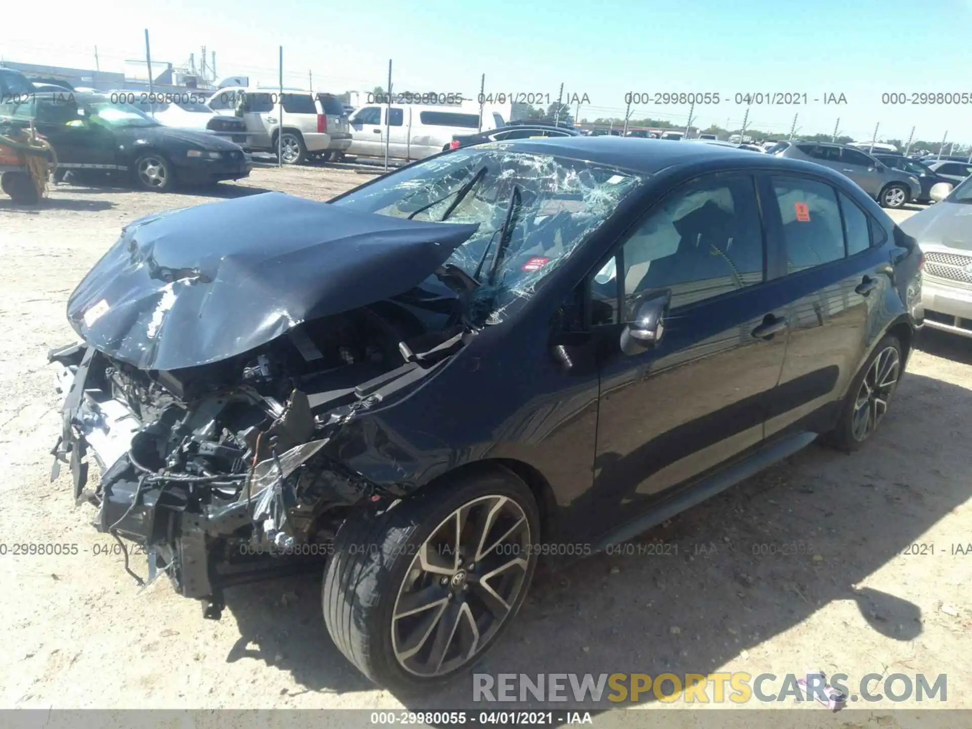 2 Photograph of a damaged car JTDS4RCE6LJ016176 TOYOTA COROLLA 2020