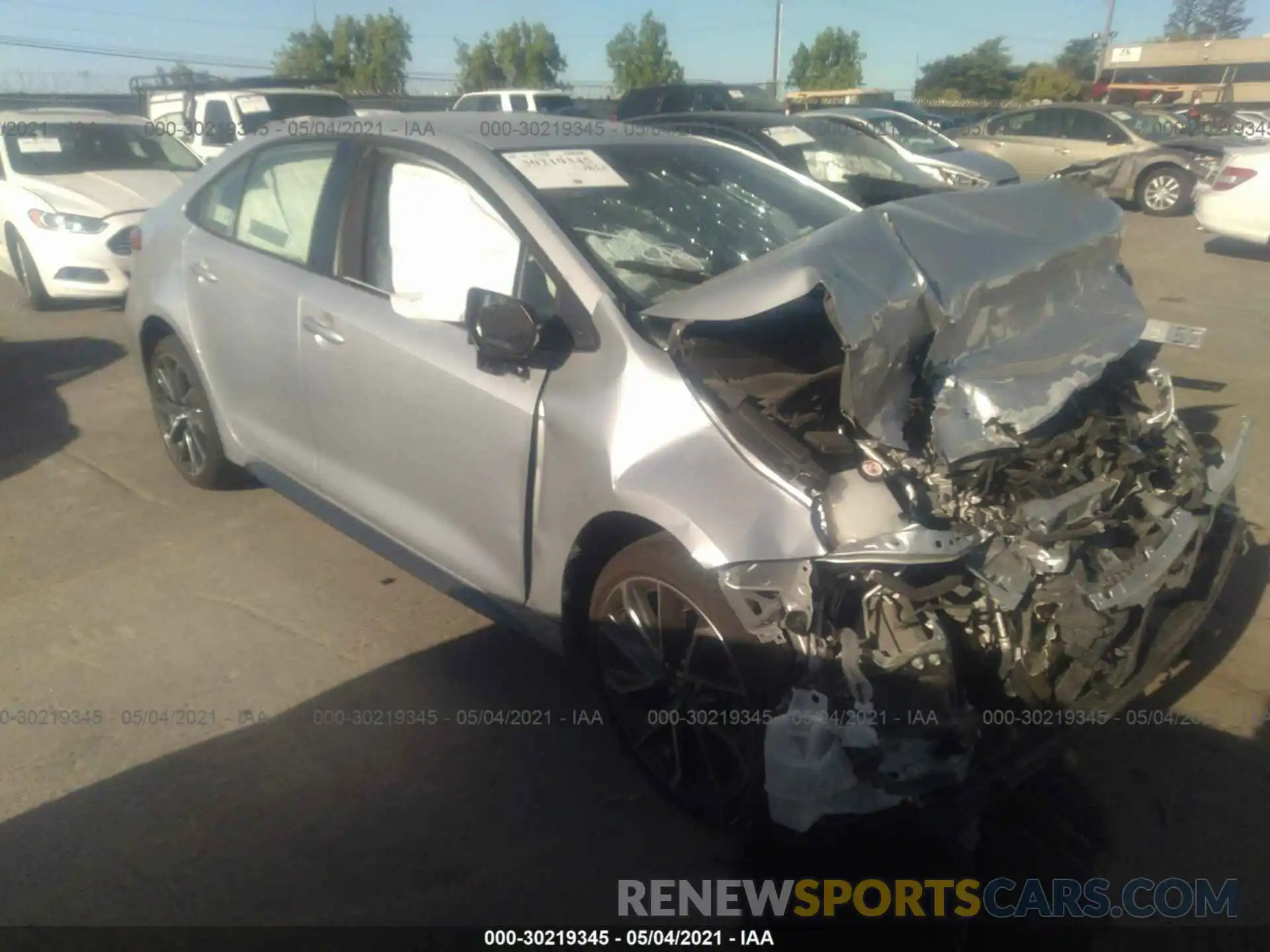 1 Photograph of a damaged car JTDS4RCE6LJ017456 TOYOTA COROLLA 2020