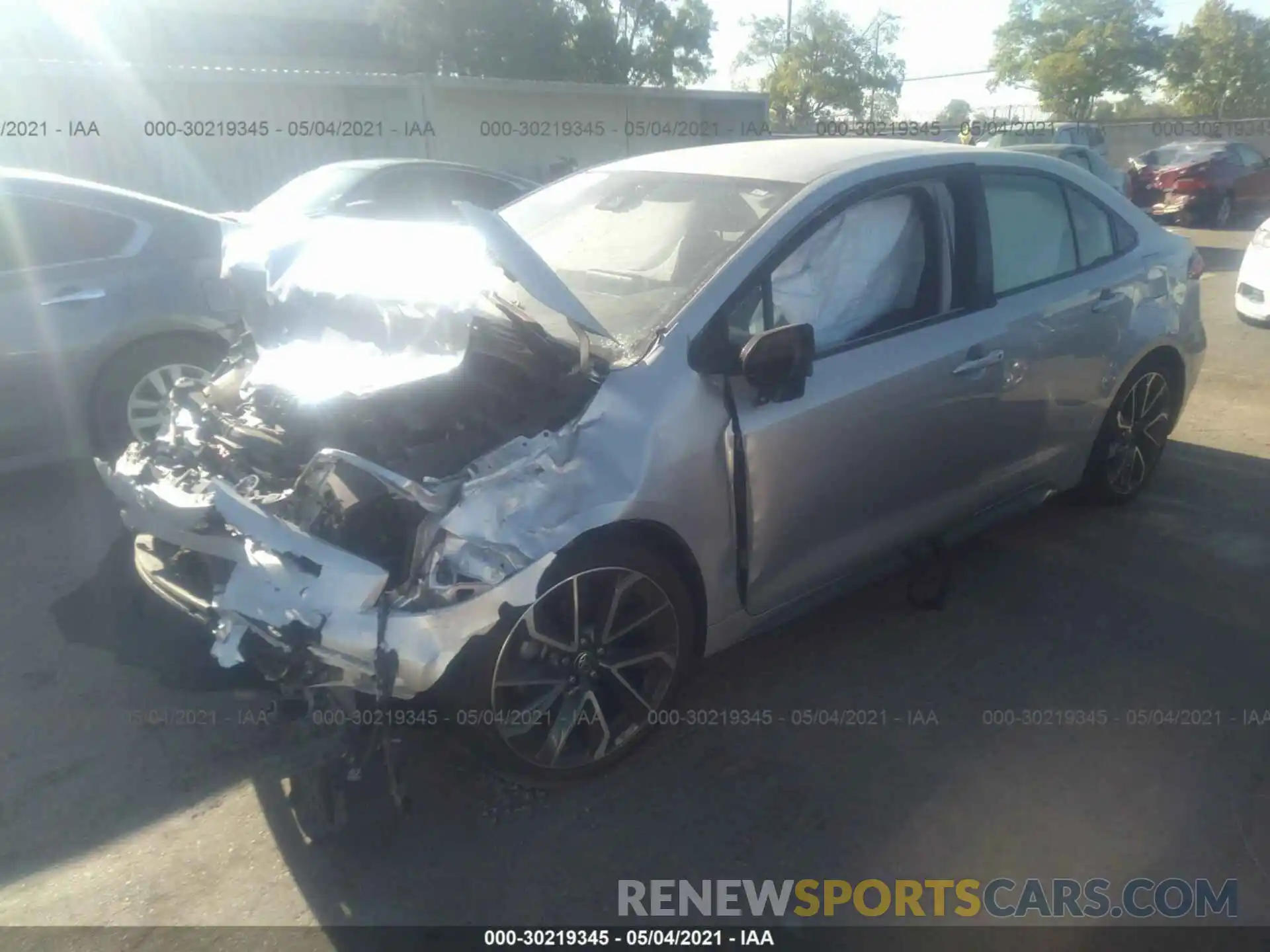 2 Photograph of a damaged car JTDS4RCE6LJ017456 TOYOTA COROLLA 2020