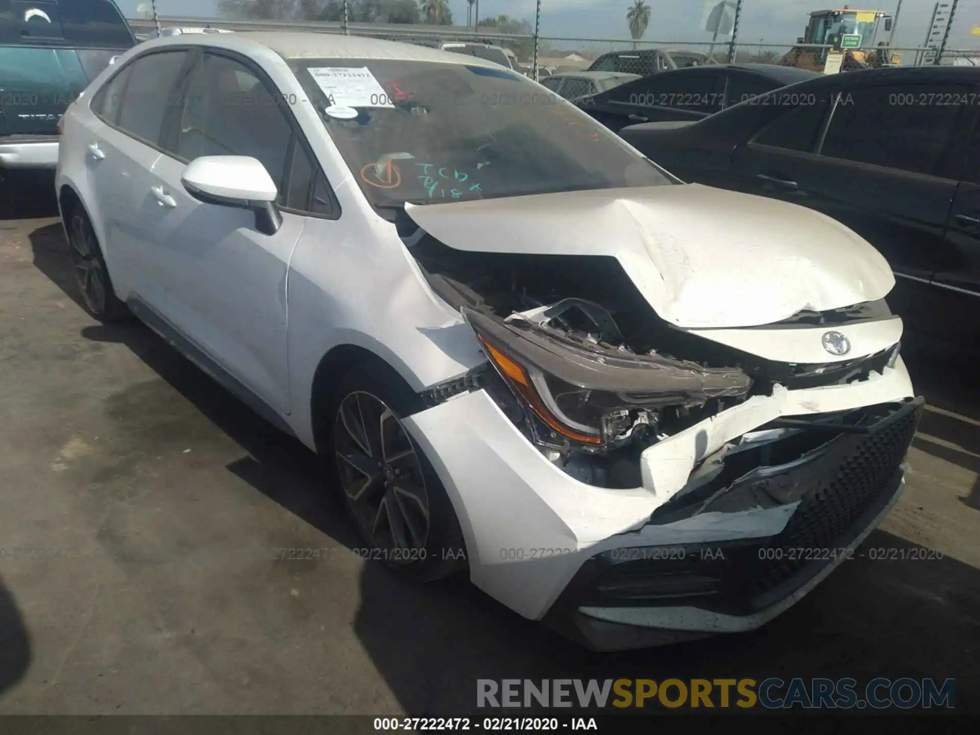 1 Photograph of a damaged car JTDS4RCE6LJ017652 TOYOTA COROLLA 2020