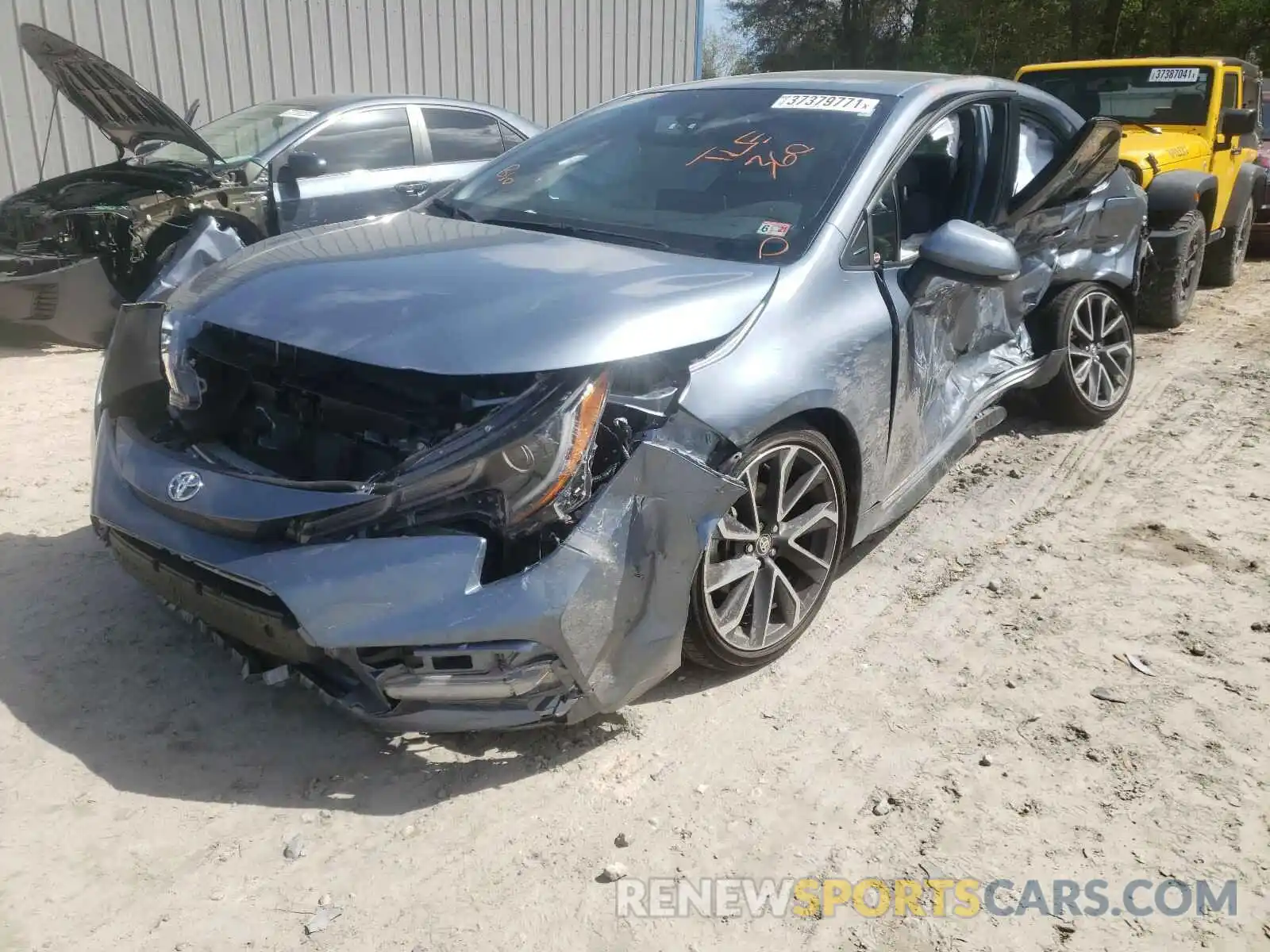 2 Photograph of a damaged car JTDS4RCE6LJ019501 TOYOTA COROLLA 2020