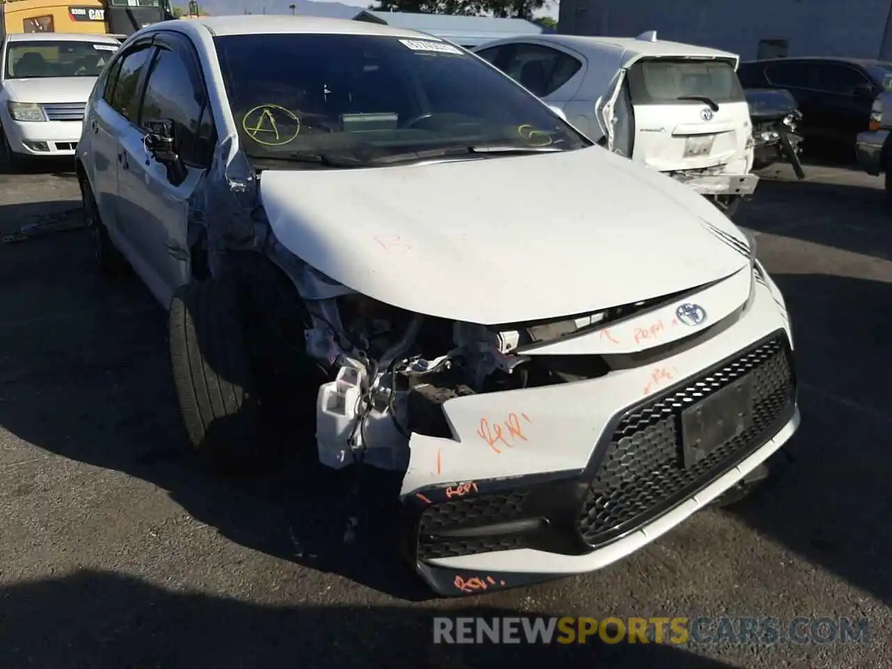 1 Photograph of a damaged car JTDS4RCE6LJ019966 TOYOTA COROLLA 2020