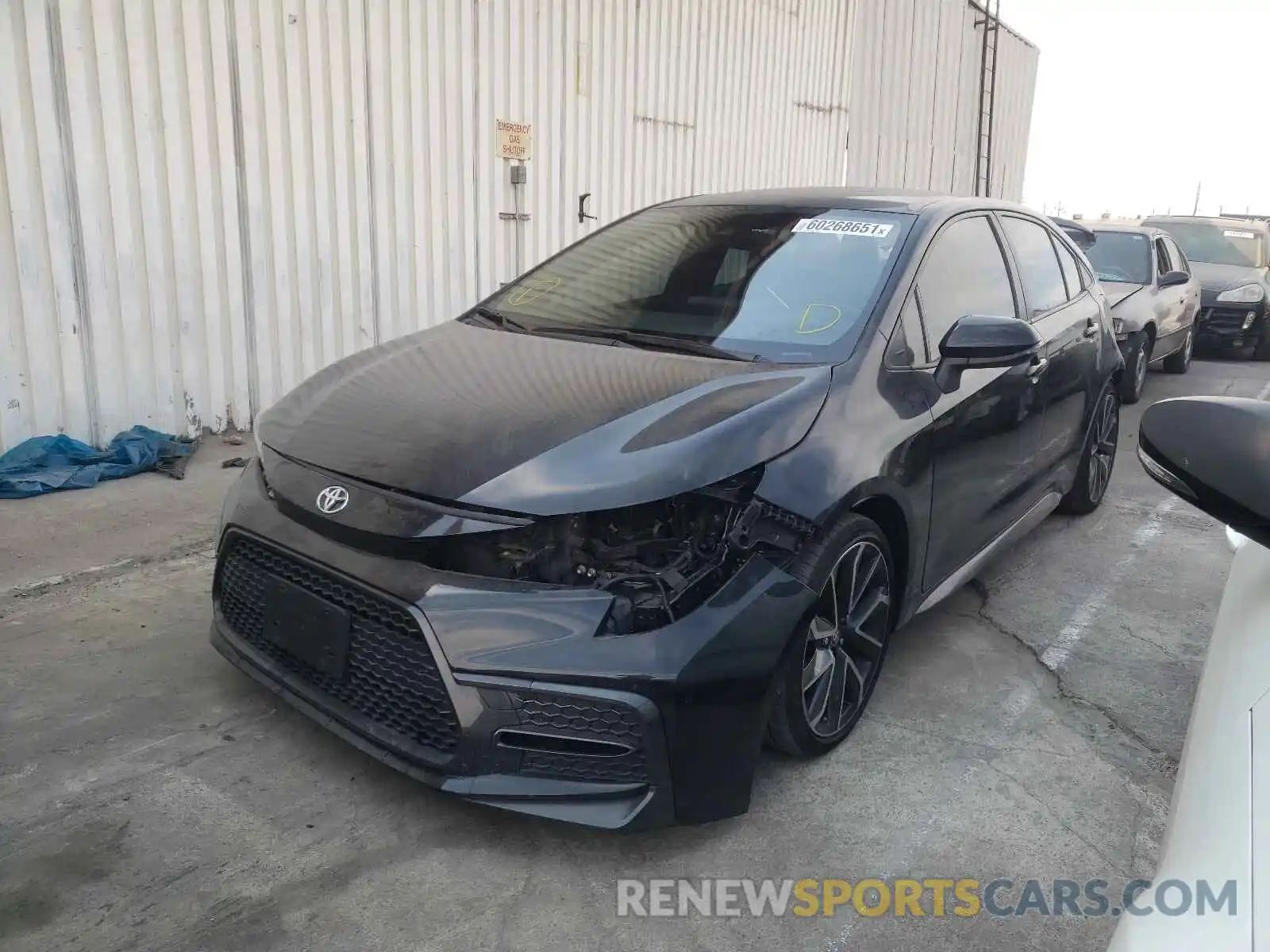 2 Photograph of a damaged car JTDS4RCE6LJ020289 TOYOTA COROLLA 2020