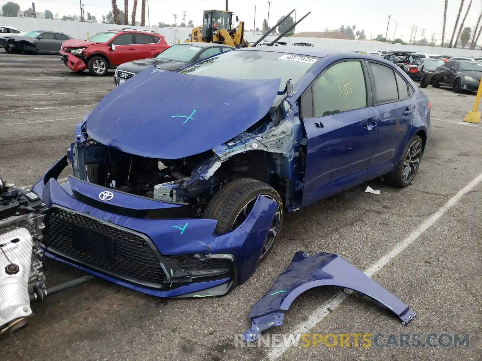 2 Photograph of a damaged car JTDS4RCE6LJ020423 TOYOTA COROLLA 2020