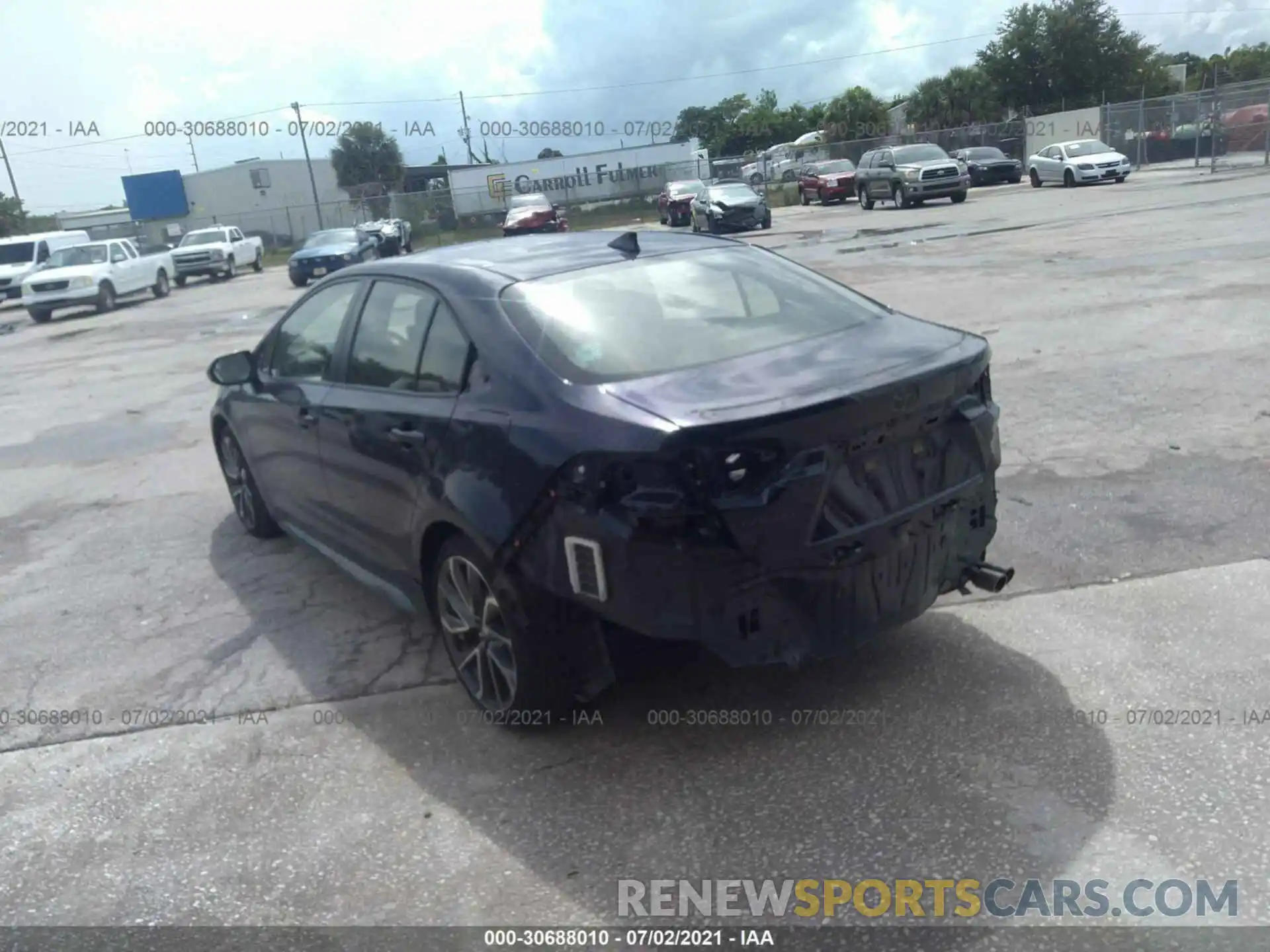 3 Photograph of a damaged car JTDS4RCE6LJ020745 TOYOTA COROLLA 2020