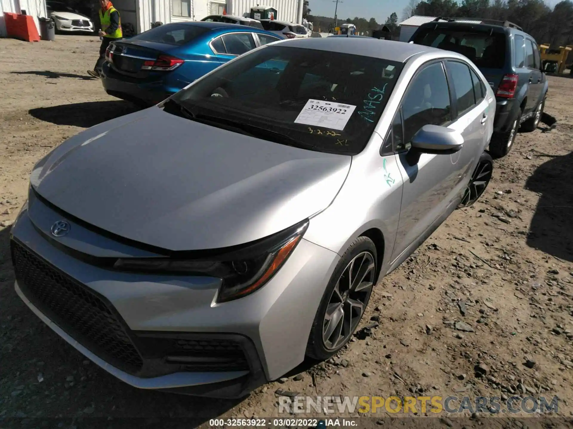 2 Photograph of a damaged car JTDS4RCE6LJ021605 TOYOTA COROLLA 2020