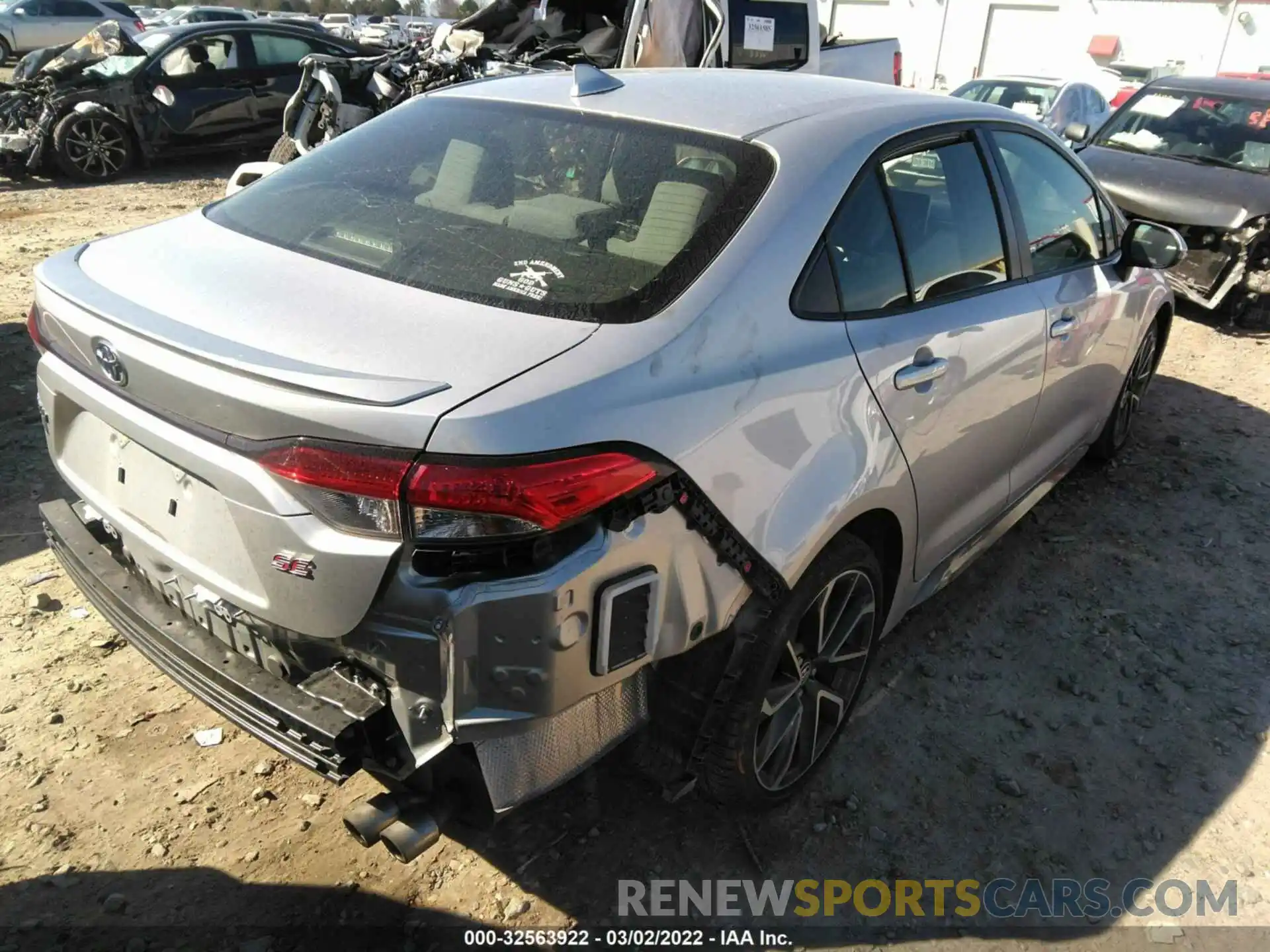 4 Photograph of a damaged car JTDS4RCE6LJ021605 TOYOTA COROLLA 2020