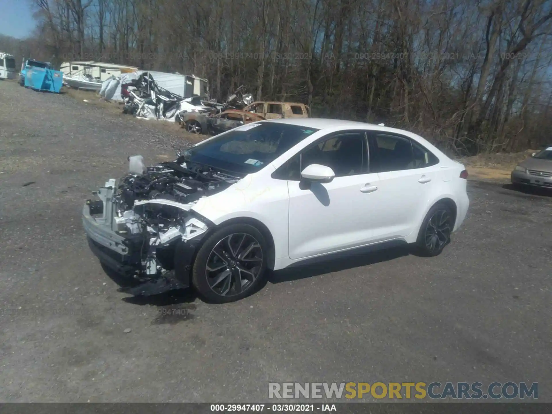 2 Photograph of a damaged car JTDS4RCE6LJ023595 TOYOTA COROLLA 2020