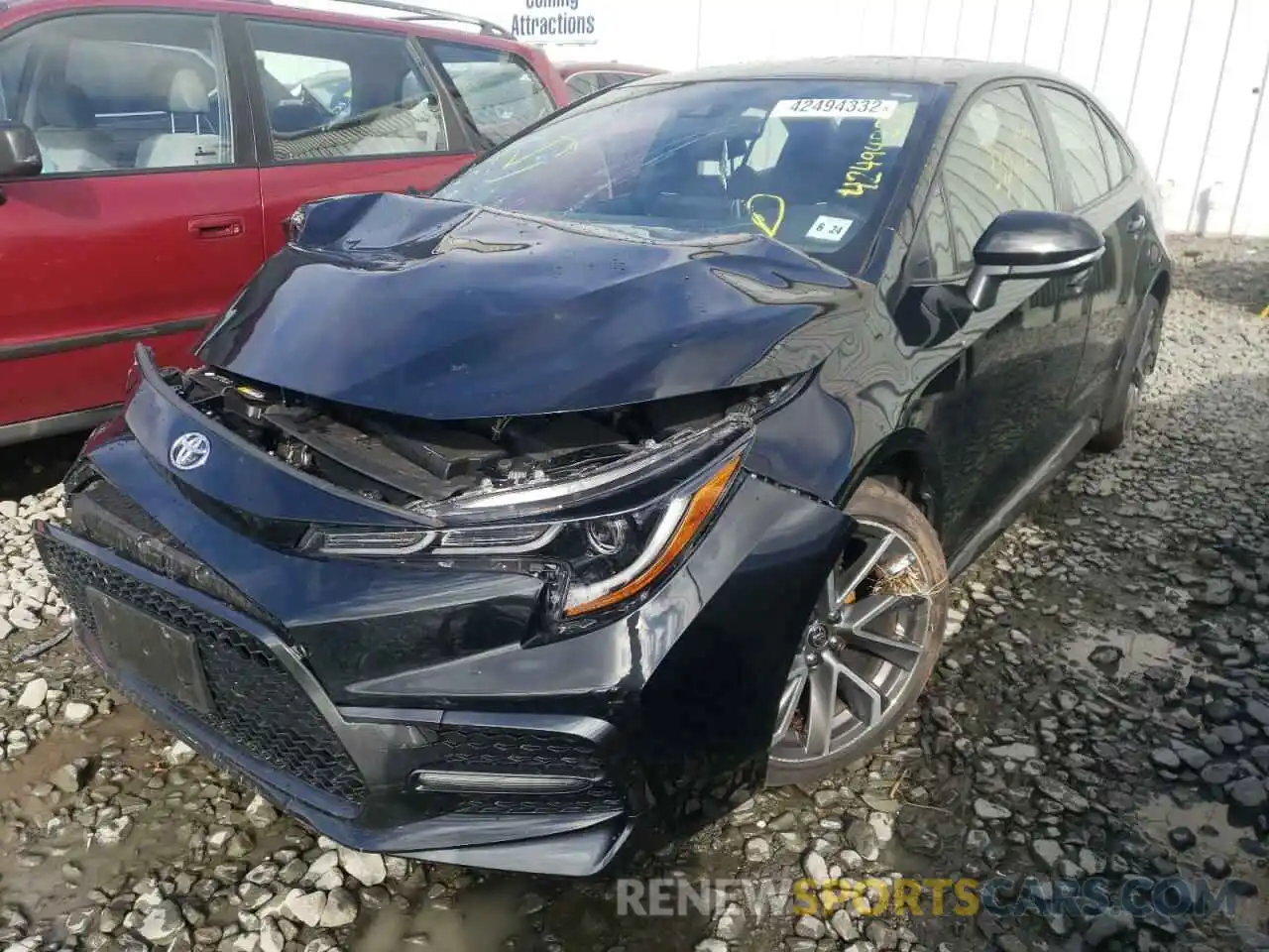 2 Photograph of a damaged car JTDS4RCE6LJ024455 TOYOTA COROLLA 2020