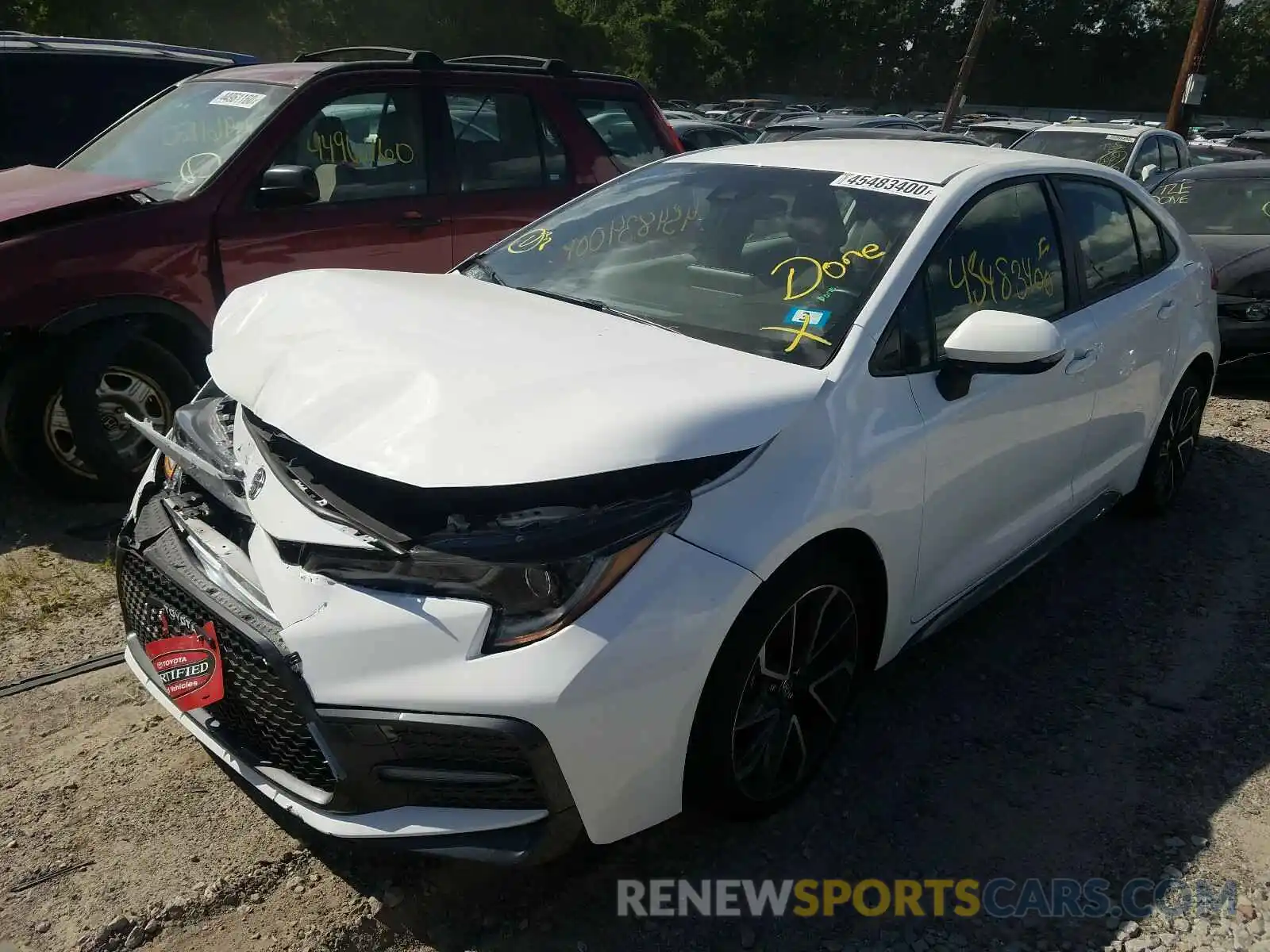 2 Photograph of a damaged car JTDS4RCE6LJ024858 TOYOTA COROLLA 2020