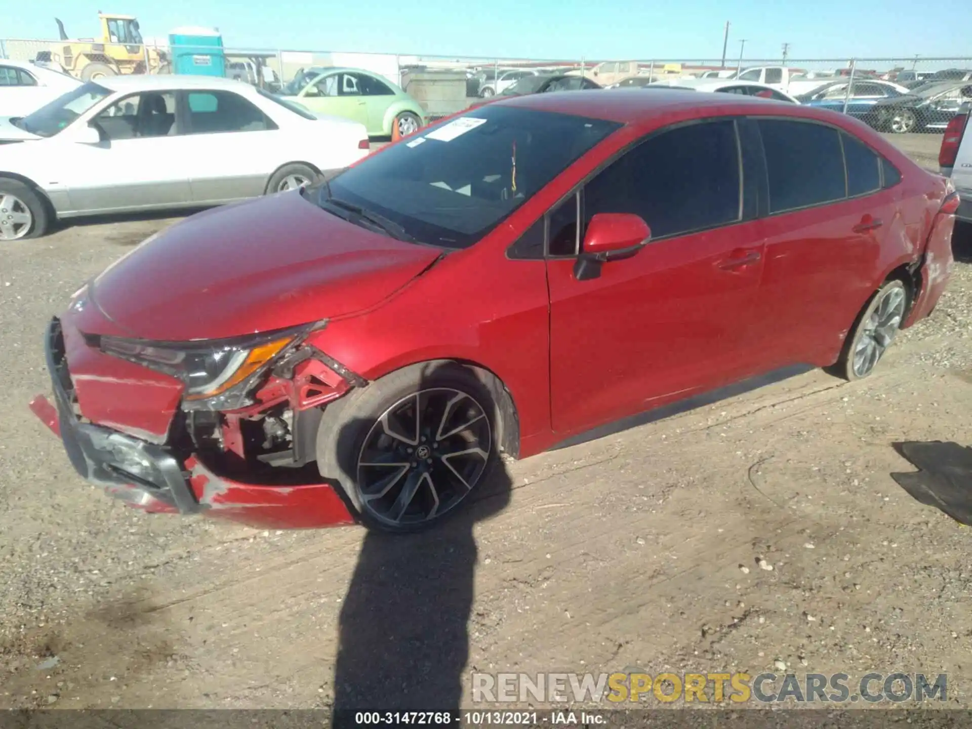 2 Photograph of a damaged car JTDS4RCE6LJ025783 TOYOTA COROLLA 2020