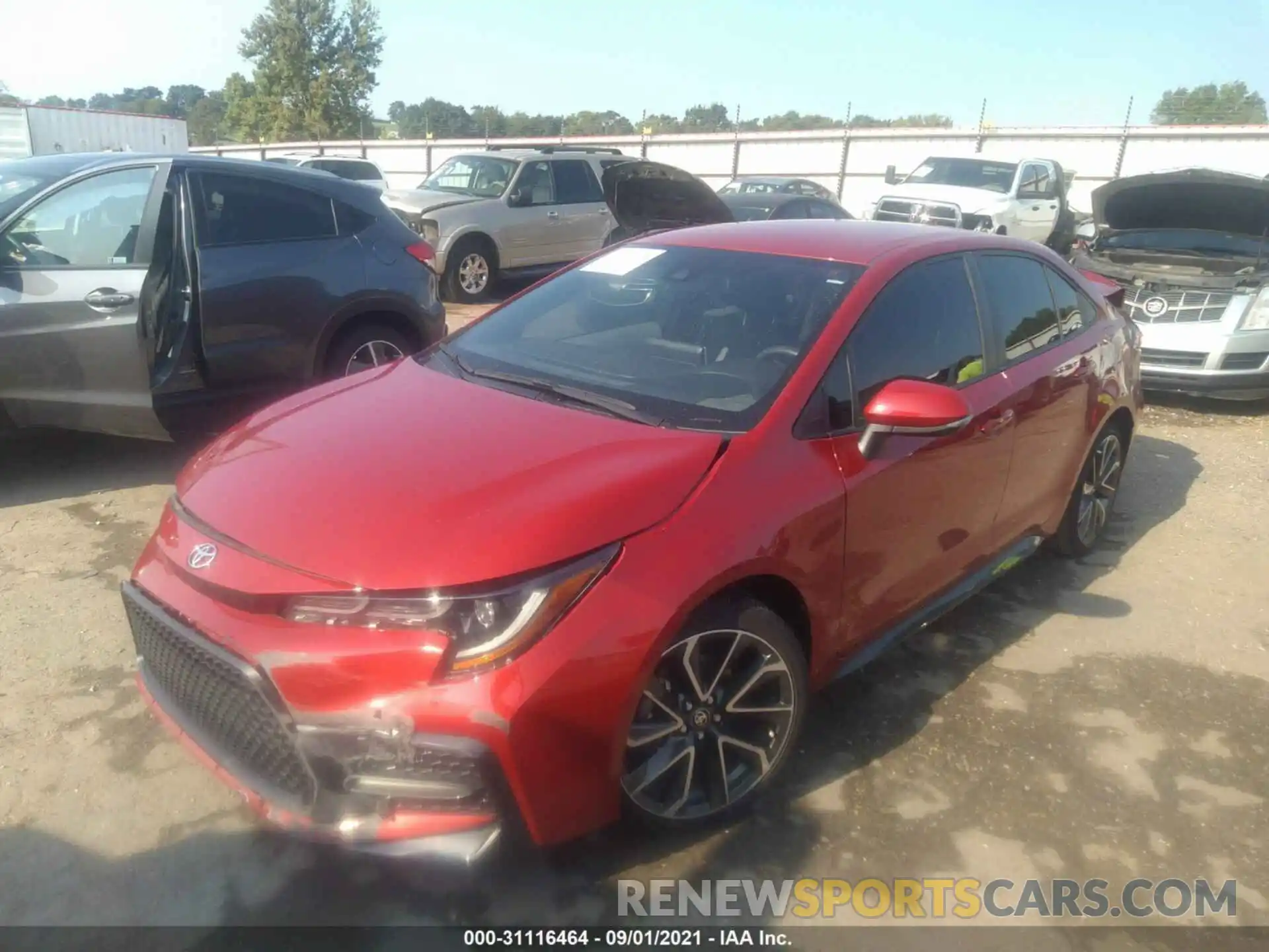 2 Photograph of a damaged car JTDS4RCE6LJ026481 TOYOTA COROLLA 2020