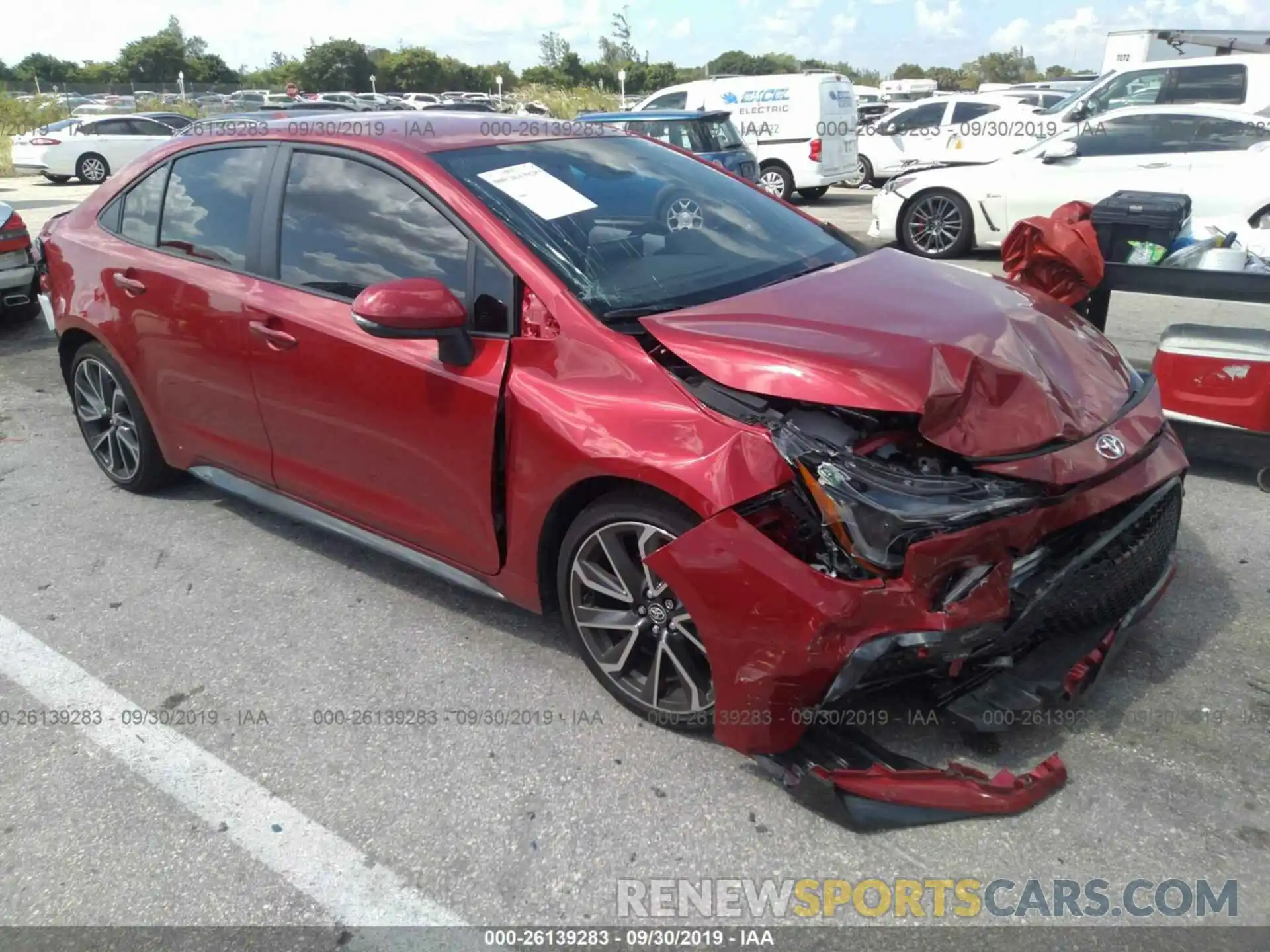 1 Photograph of a damaged car JTDS4RCE6LJ027758 TOYOTA COROLLA 2020