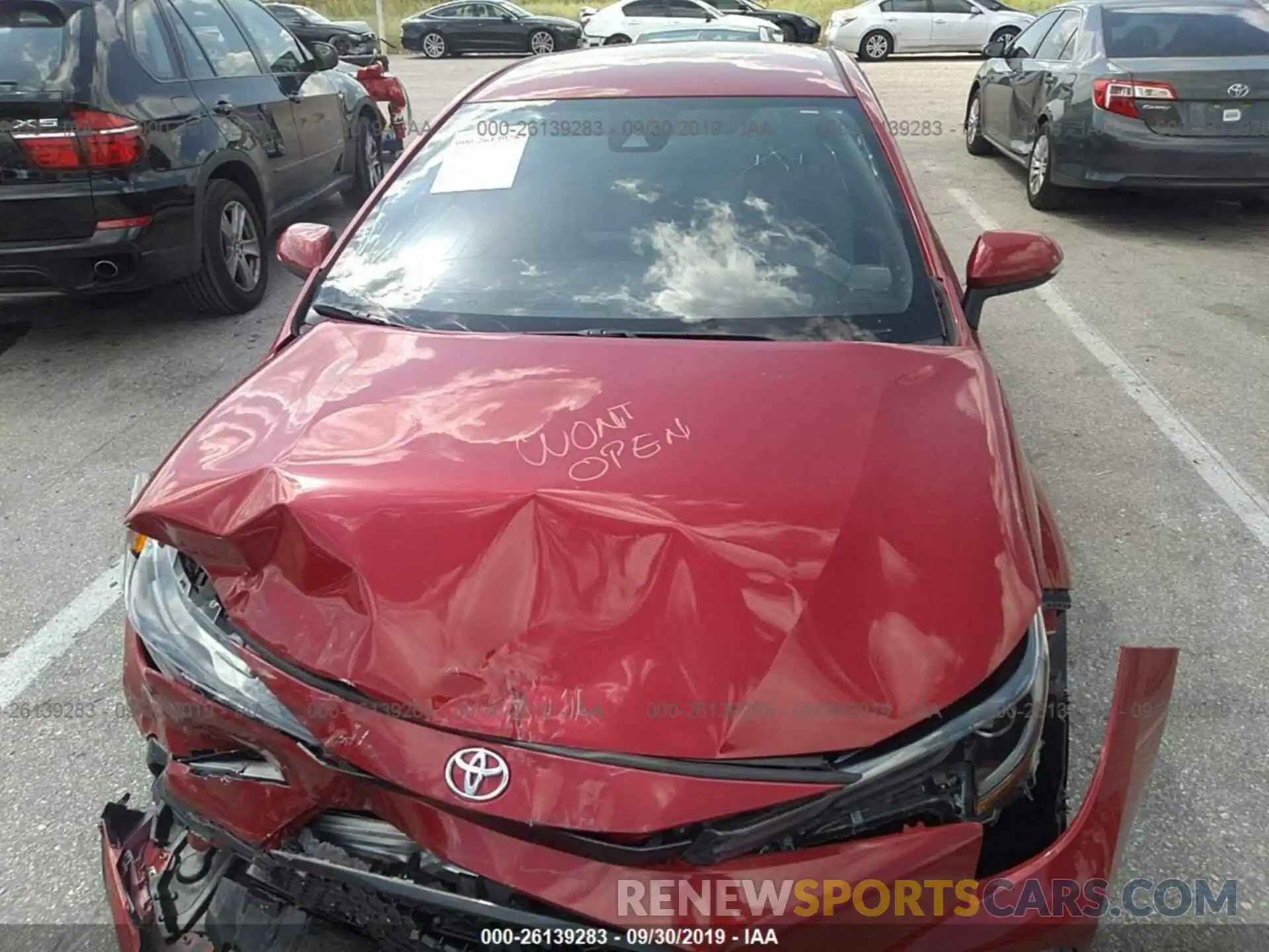 10 Photograph of a damaged car JTDS4RCE6LJ027758 TOYOTA COROLLA 2020