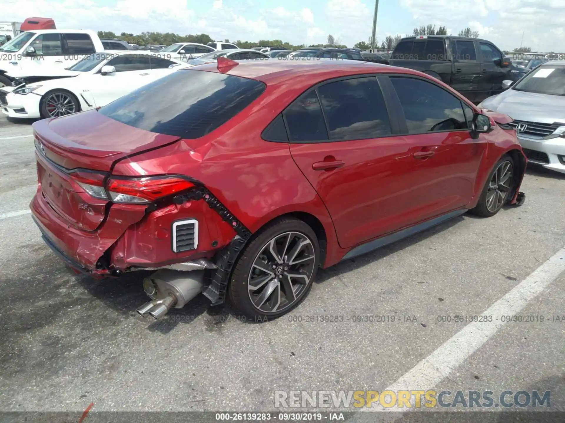 4 Photograph of a damaged car JTDS4RCE6LJ027758 TOYOTA COROLLA 2020