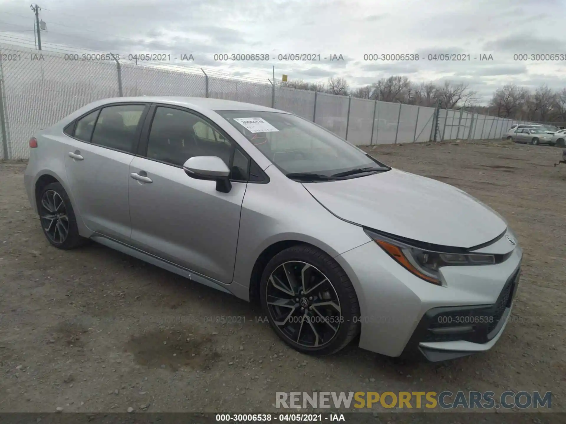 1 Photograph of a damaged car JTDS4RCE6LJ028232 TOYOTA COROLLA 2020