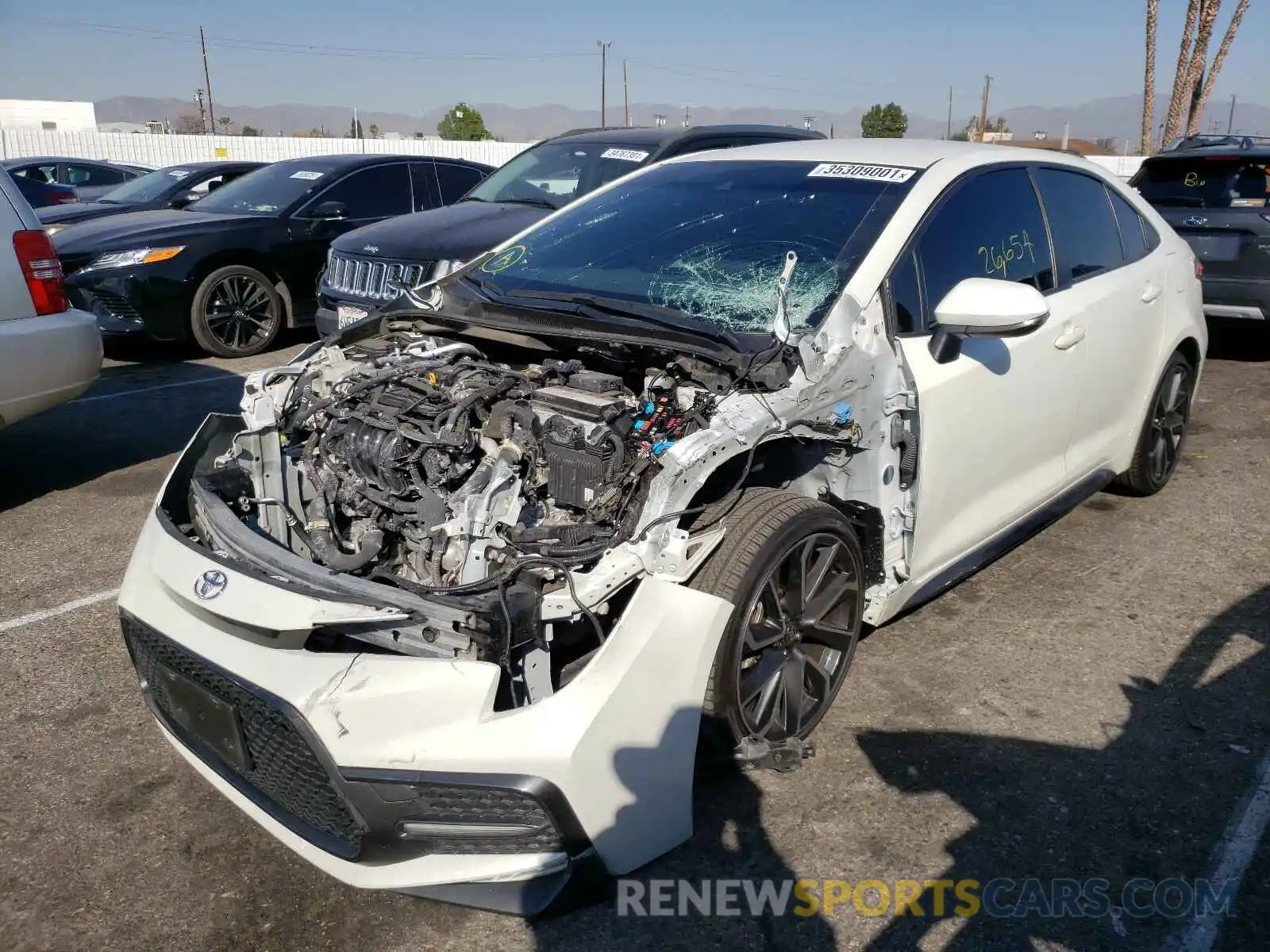 2 Photograph of a damaged car JTDS4RCE6LJ028845 TOYOTA COROLLA 2020