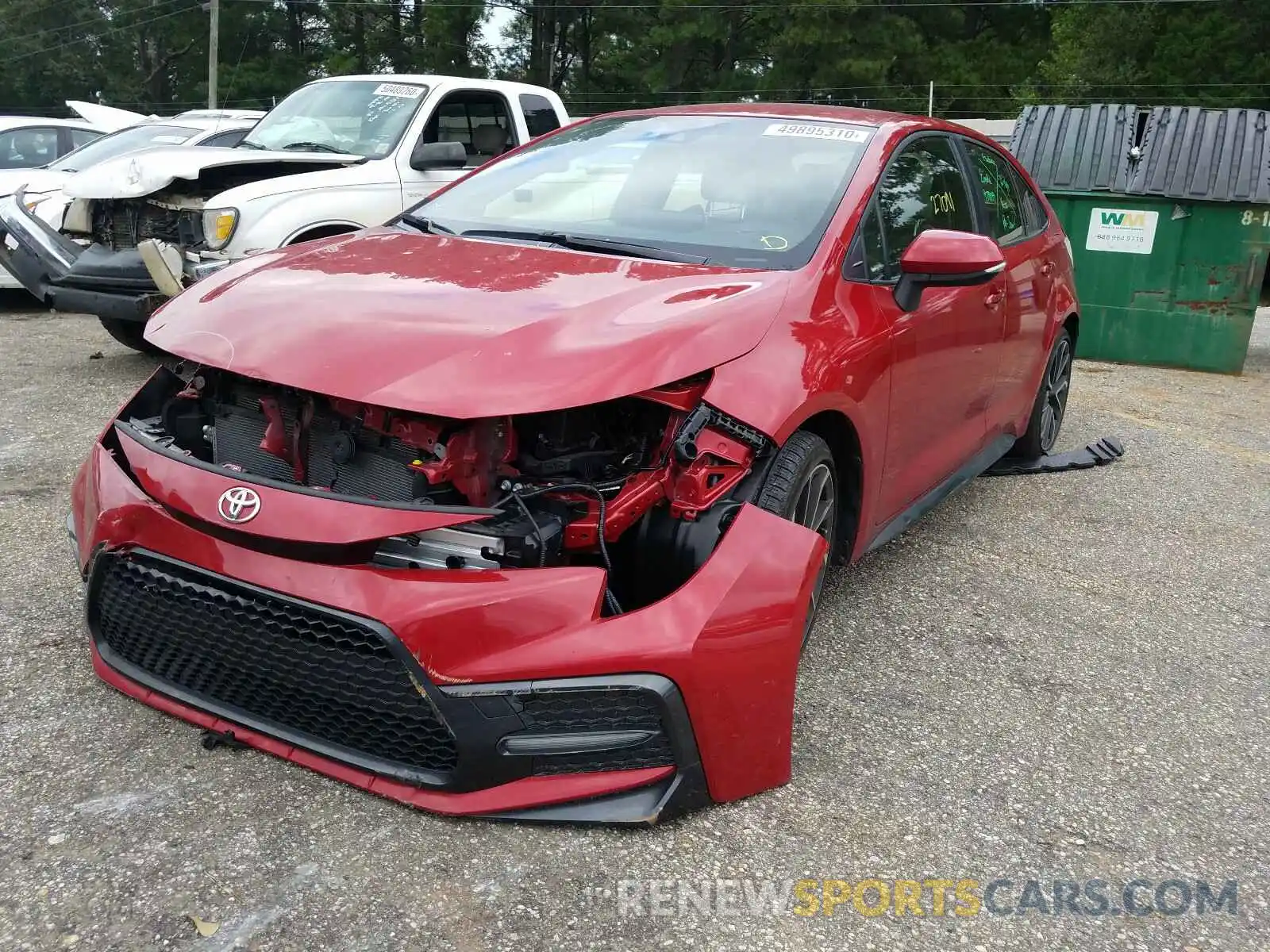 2 Photograph of a damaged car JTDS4RCE6LJ030319 TOYOTA COROLLA 2020