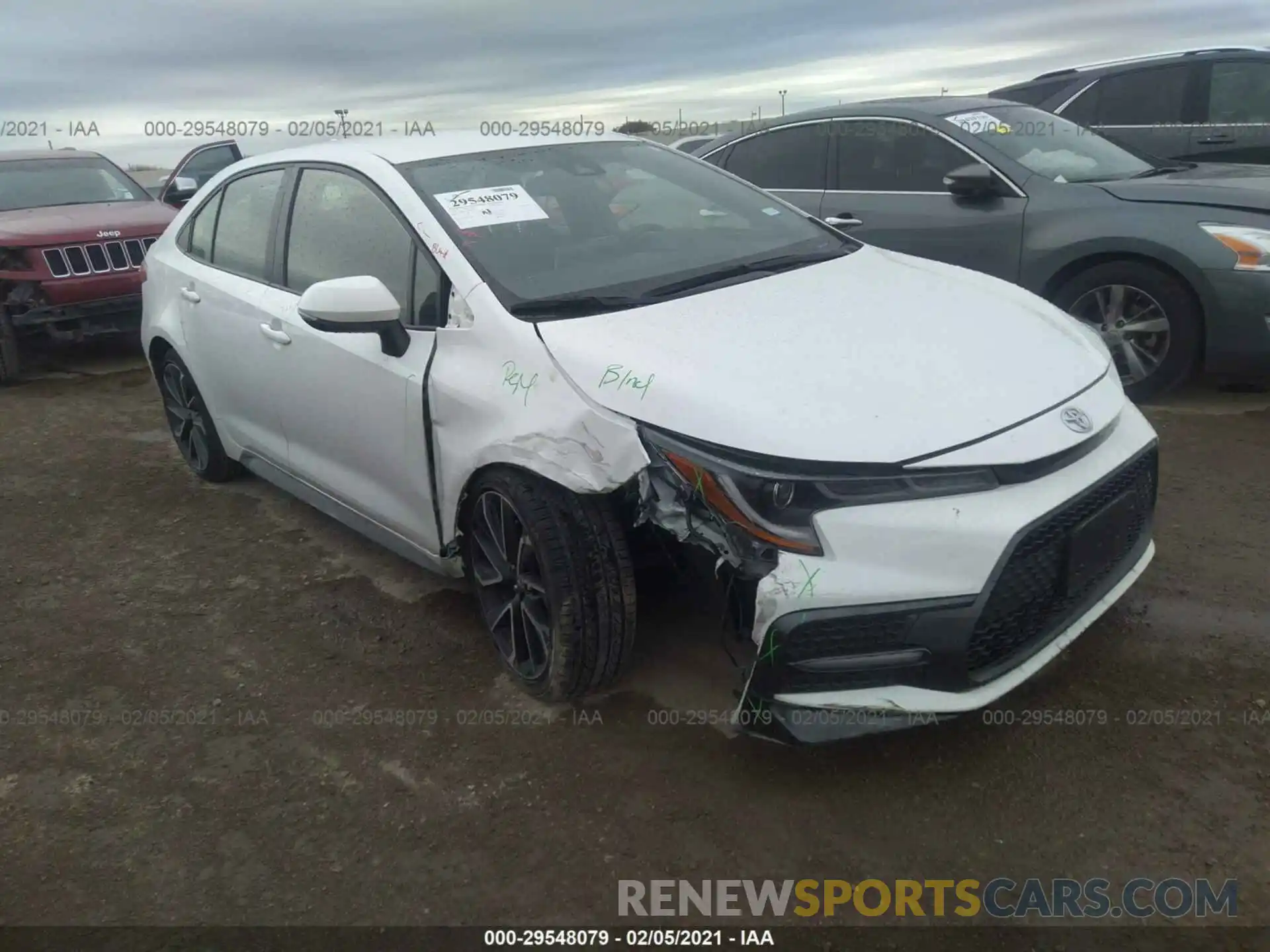 1 Photograph of a damaged car JTDS4RCE6LJ034340 TOYOTA COROLLA 2020