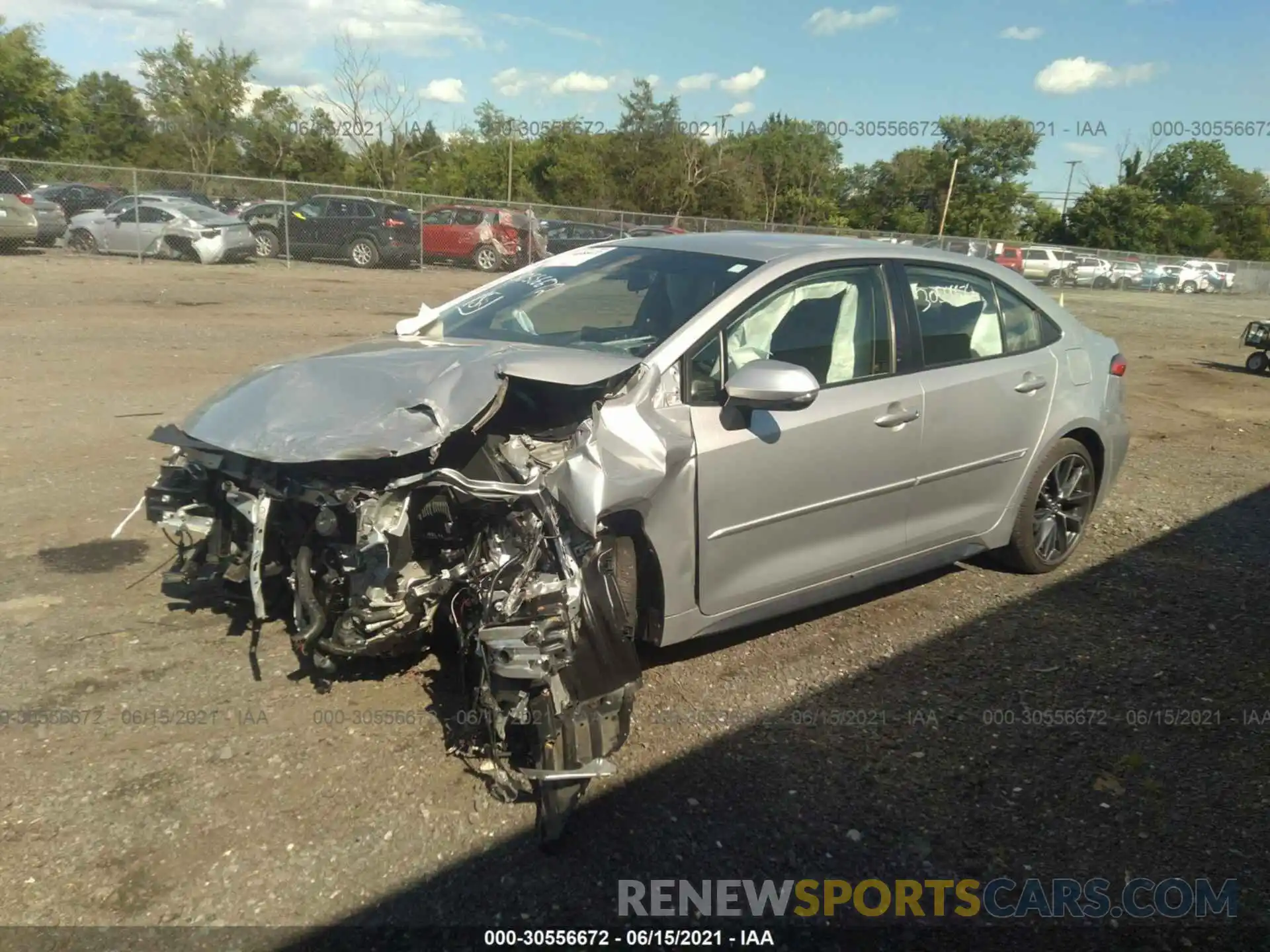 2 Photograph of a damaged car JTDS4RCE6LJ035147 TOYOTA COROLLA 2020