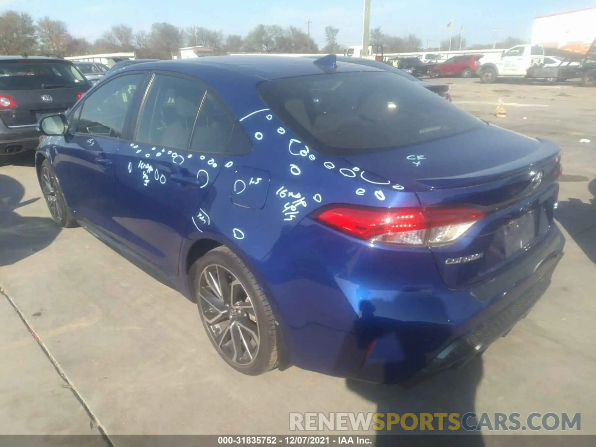 3 Photograph of a damaged car JTDS4RCE6LJ035388 TOYOTA COROLLA 2020