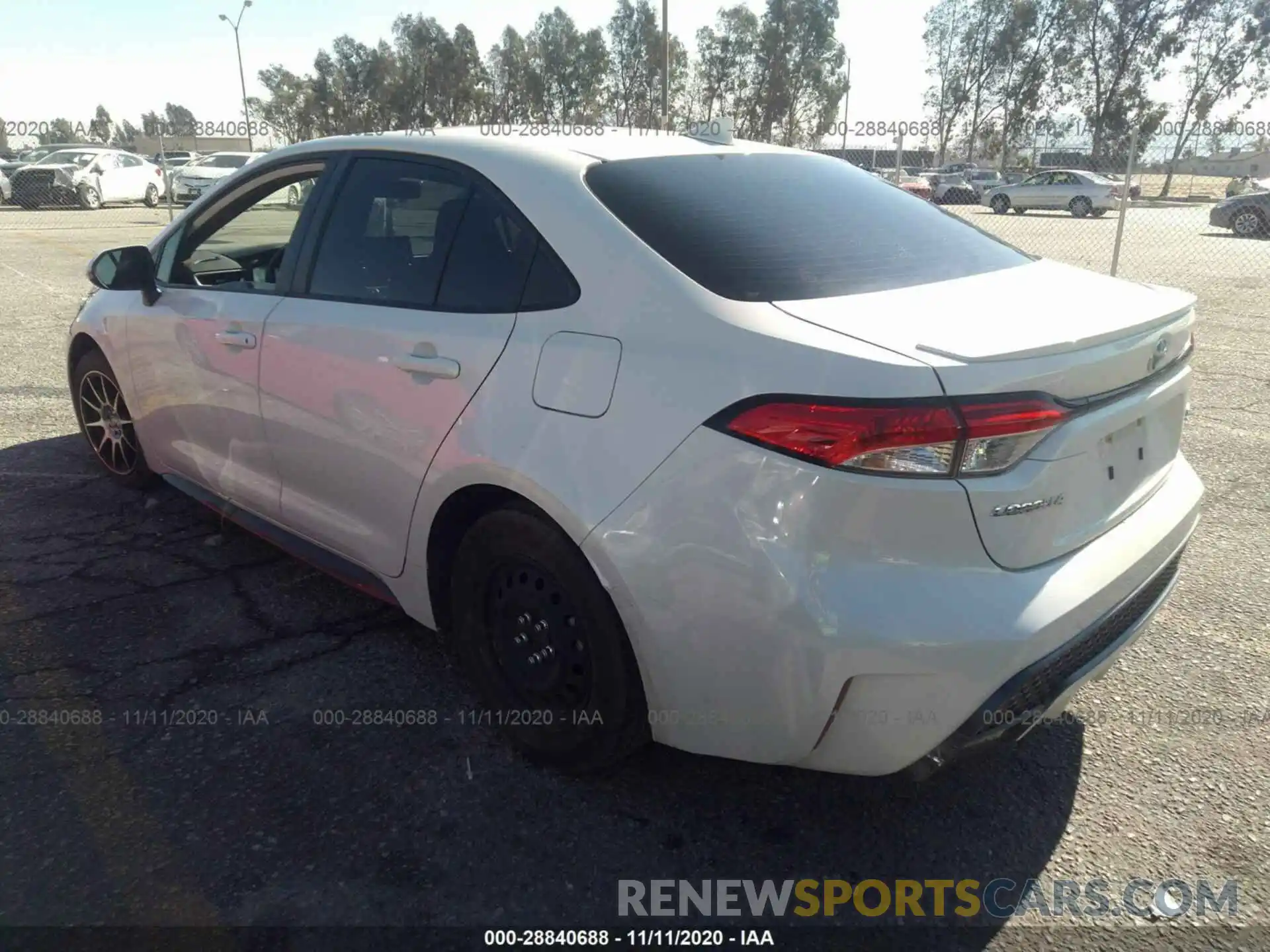 3 Photograph of a damaged car JTDS4RCE6LJ035598 TOYOTA COROLLA 2020