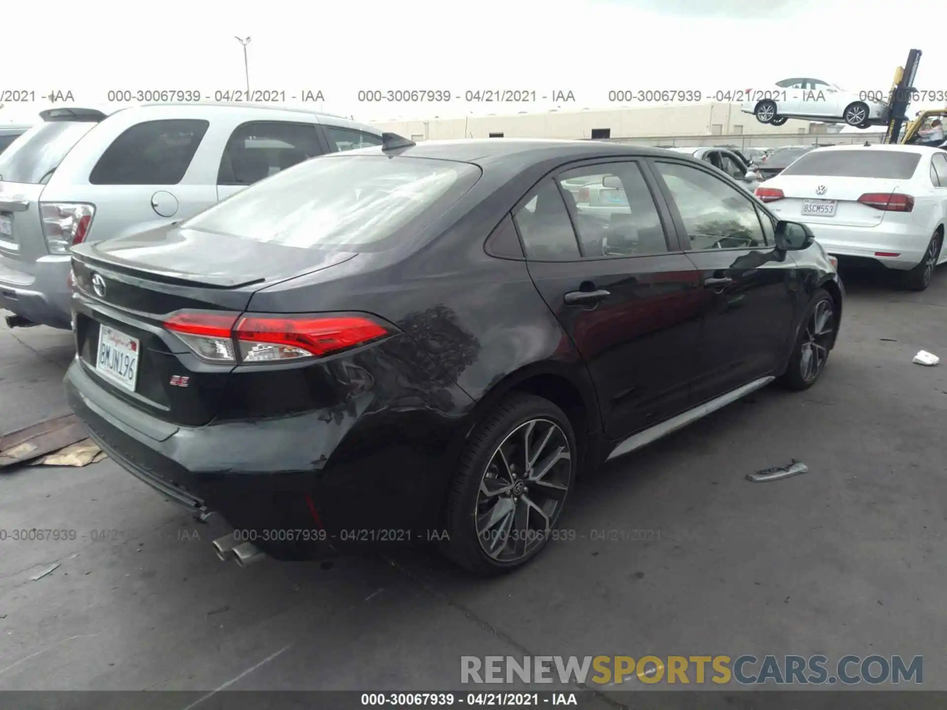 4 Photograph of a damaged car JTDS4RCE6LJ036363 TOYOTA COROLLA 2020