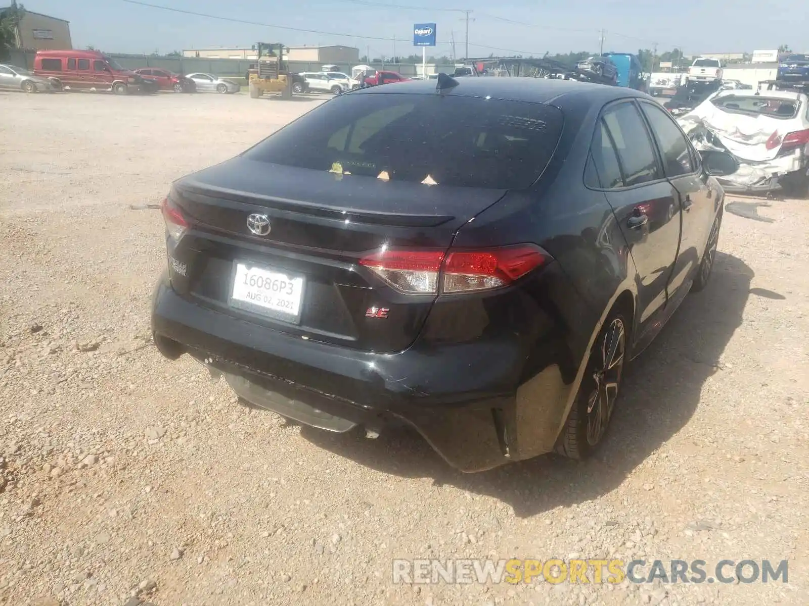 4 Photograph of a damaged car JTDS4RCE6LJ037142 TOYOTA COROLLA 2020