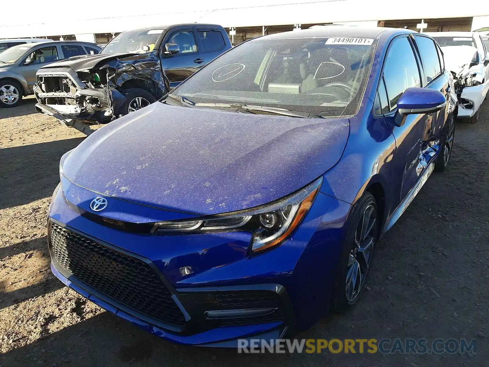 2 Photograph of a damaged car JTDS4RCE6LJ038324 TOYOTA COROLLA 2020