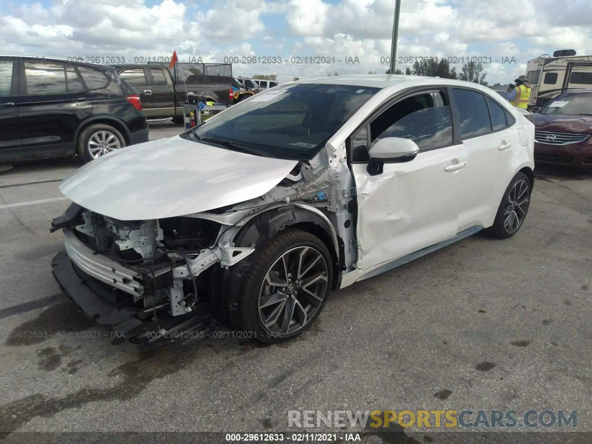 2 Photograph of a damaged car JTDS4RCE6LJ038727 TOYOTA COROLLA 2020